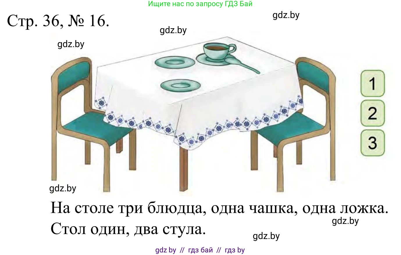 Математика, 1 класс Учебник, авторы: Муравьева Галина Леонидовна, Урбан Мария Анатольевна, издательство Академия образования, Минск, 2024, Часть 1, страница 36, номер 16, Решение