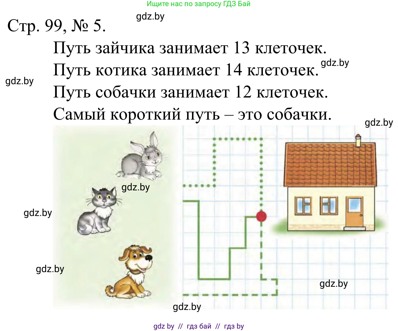 Математика, 1 класс Учебник, авторы: Муравьева Галина Леонидовна, Урбан Мария Анатольевна, издательство Академия образования, Минск, 2024, Часть 1, страница 99, номер 5, Решение