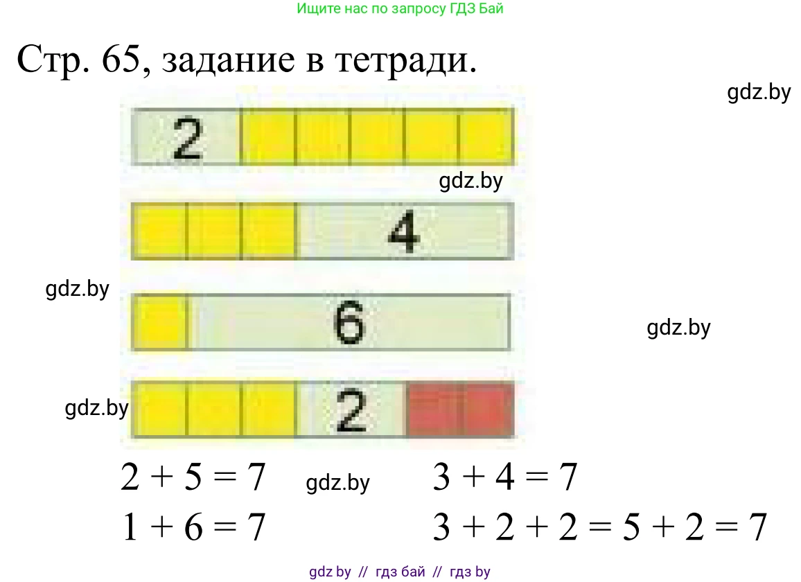 Математика, 1 класс Учебник, авторы: Муравьева Галина Леонидовна, Урбан Мария Анатольевна, издательство Академия образования, Минск, 2024, Часть 1, страница 65, Решение