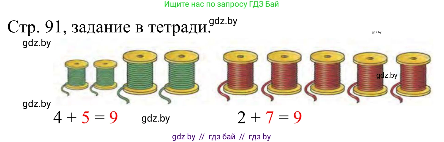 Математика, 1 класс Учебник, авторы: Муравьева Галина Леонидовна, Урбан Мария Анатольевна, издательство Академия образования, Минск, 2024, Часть 1, страница 91, Решение