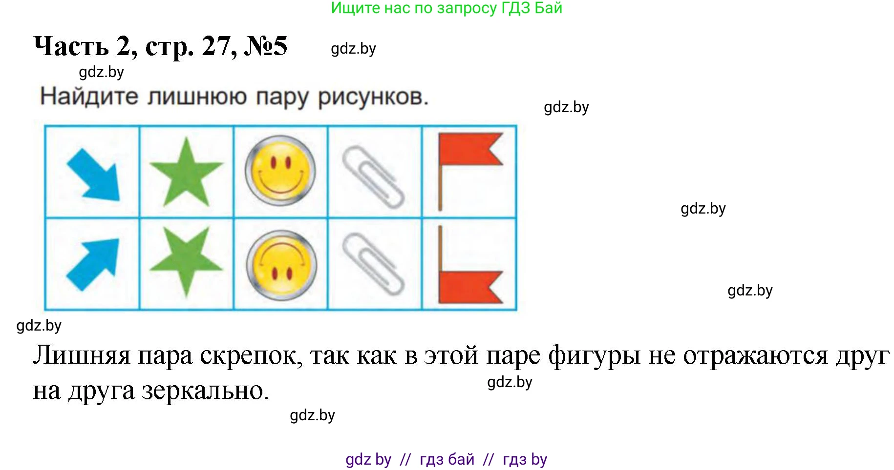 Математика, 1 класс Учебник, авторы: Муравьева Галина Леонидовна, Урбан Мария Анатольевна, издательство Академия образования, Минск, 2024, Часть 2, страница 27, номер 5, Решение