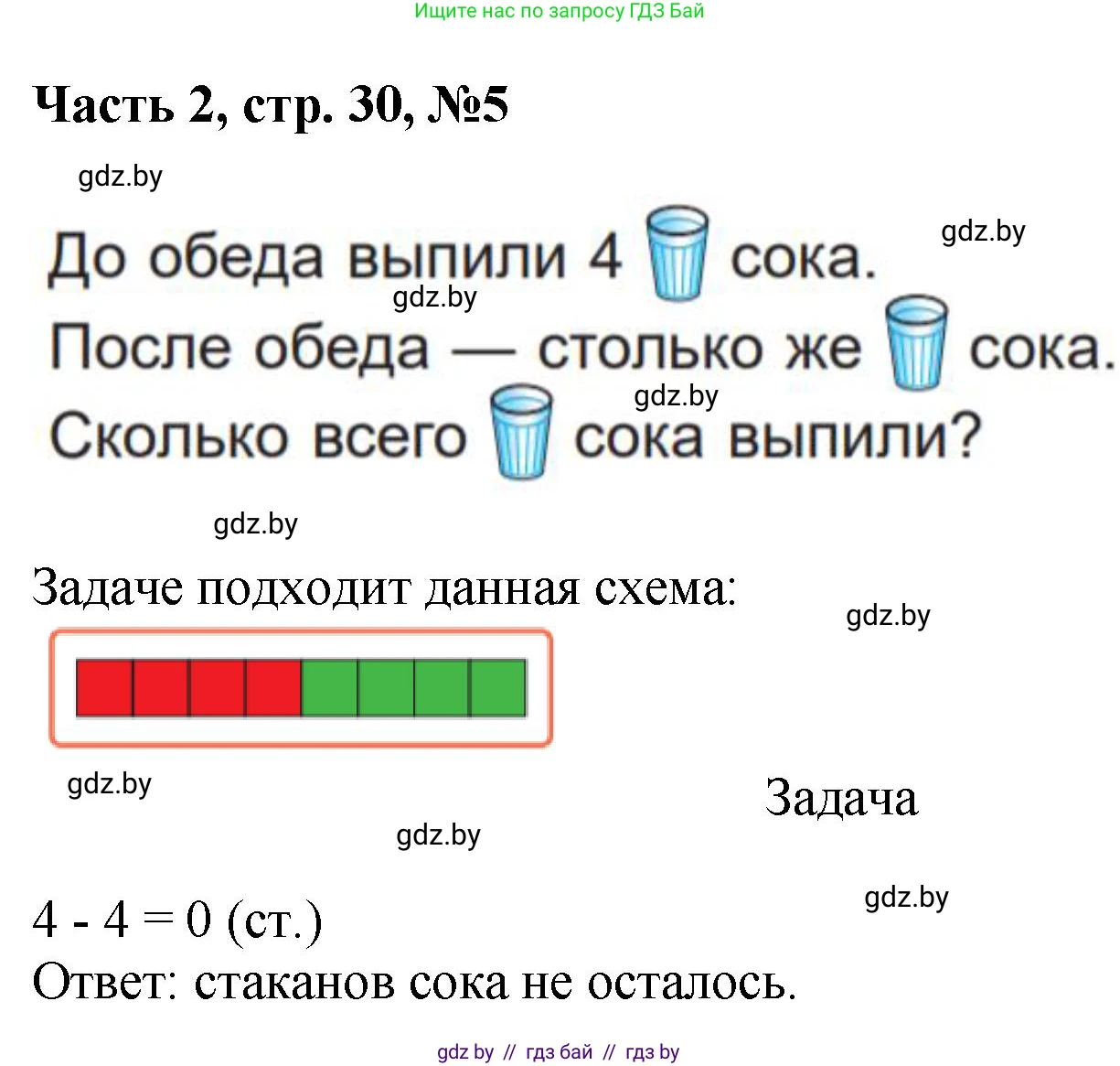 Математика, 1 класс Учебник, авторы: Муравьева Галина Леонидовна, Урбан Мария Анатольевна, издательство Академия образования, Минск, 2024, Часть 2, страница 30, номер 5, Решение