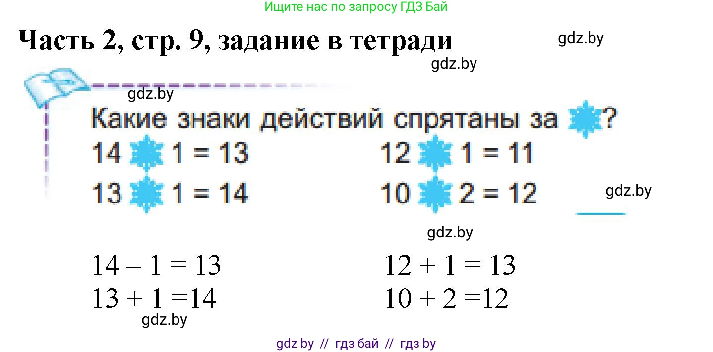 Математика, 1 класс Учебник, авторы: Муравьева Галина Леонидовна, Урбан Мария Анатольевна, издательство Академия образования, Минск, 2024, Часть 2, страница 9, Решение