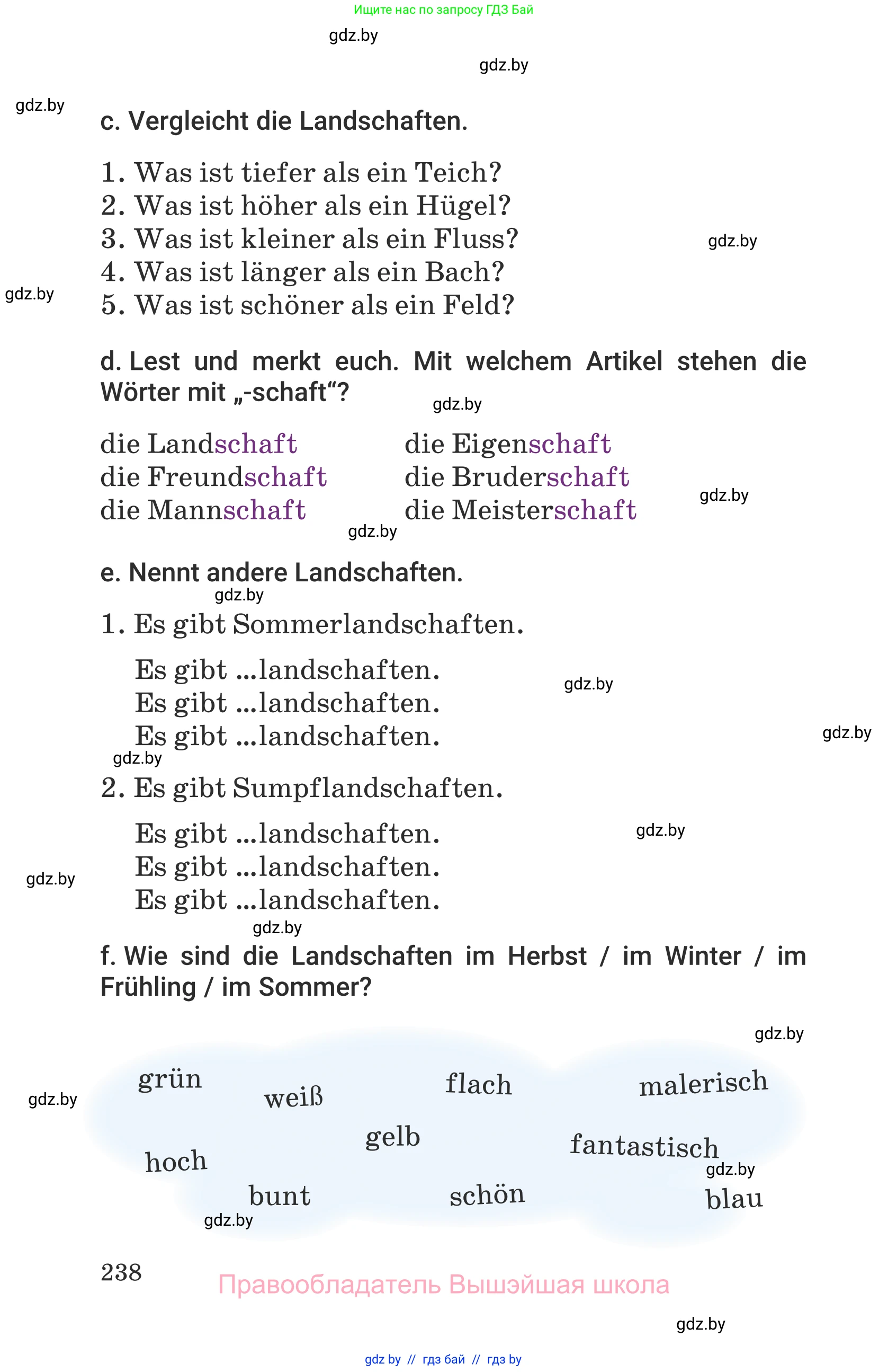 Немецкий язык (Deutsch), 6 класс Учебник (Schülerbuch), авторы: Будько Антонина Филипповна (Budjko Antonina), Урбанович Инна Ювинальевна (Urbanowitsch Ina), издательство Вышэйшая школа, Минск, 2020, бежевого цвета, страница 238