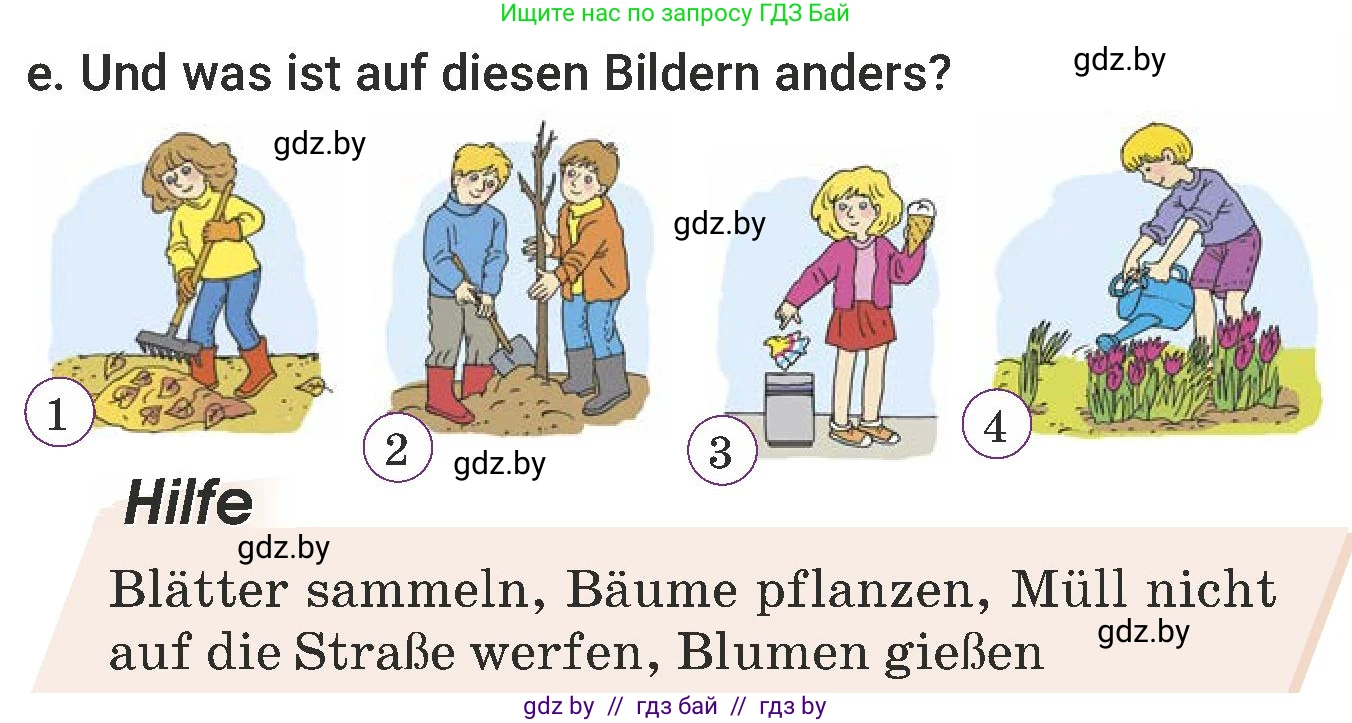 Немецкий язык (Deutsch), 6 класс Учебник (Schülerbuch), авторы: Будько Антонина Филипповна (Budjko Antonina), Урбанович Инна Ювинальевна (Urbanowitsch Ina), издательство Вышэйшая школа, Минск, 2020, бежевого цвета, страница 195, номер e, Условие
