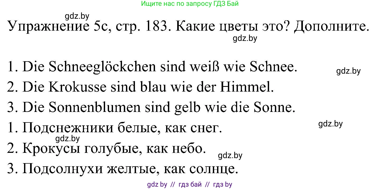 Немецкий язык (Deutsch), 6 класс Учебник (Schülerbuch), авторы: Будько Антонина Филипповна (Budjko Antonina), Урбанович Инна Ювинальевна (Urbanowitsch Ina), издательство Вышэйшая школа, Минск, 2020, бежевого цвета, страница 183, номер c, Решение