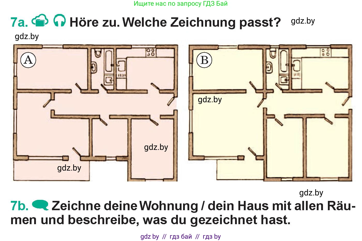 Немецкий язык (Deutsch), 6 класс Учебник (Schülerbuch), авторы: Зуевская Елена Викторовна, Салынская Светлана Ивановна, Негурэ Ольга Вячеславовна, издательство Вышэйшая школа, Минск, 2022, жёлтого цвета, Teil 2, страница 12, номер 7, Условие