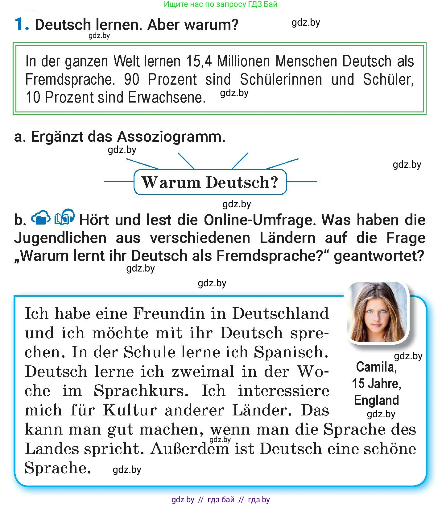 Немецкий язык (Deutsch), 7 класс Учебник (Schülerbuch), авторы: Будько Антонина Филипповна (Budjko Antonina), Урбанович Инна Ювинальевна (Urbanowitsch Ina), издательство Вышэйшая школа, Минск, 2021, страница 16, номер 1, Условие