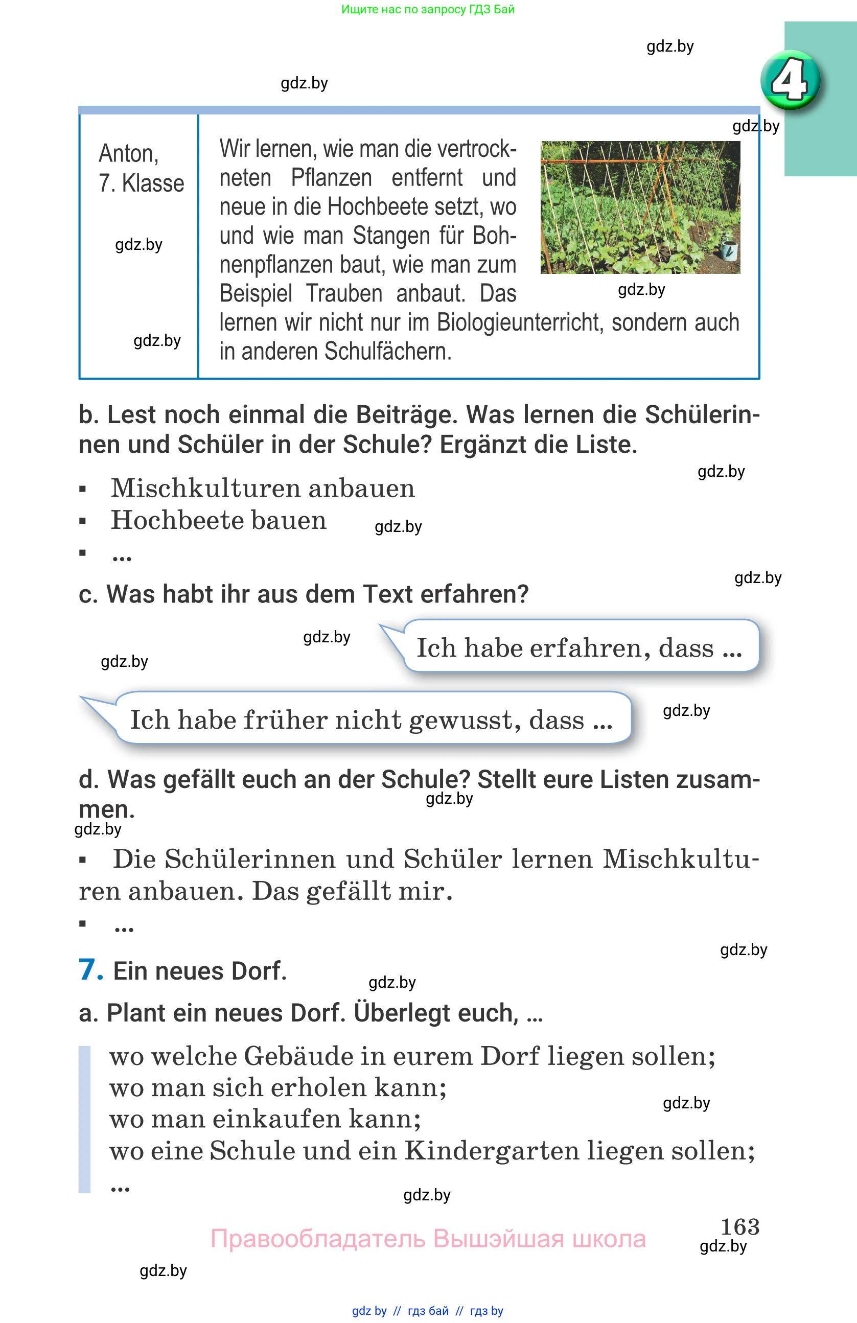 Немецкий язык (Deutsch), 7 класс Учебник (Schülerbuch), авторы: Будько Антонина Филипповна (Budjko Antonina), Урбанович Инна Ювинальевна (Urbanowitsch Ina), издательство Вышэйшая школа, Минск, 2021, страница 163