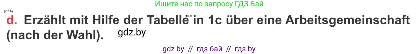 Немецкий язык (Deutsch), 8 класс Учебник (Schülerbuch), авторы: Будько Антонина Филипповна (Budjko Antonina), Урбанович Инна Ювинальевна (Urbanowitsch Ina), издательство Вышэйшая школа, Минск, 2018, страница 27, номер 1d, Условие