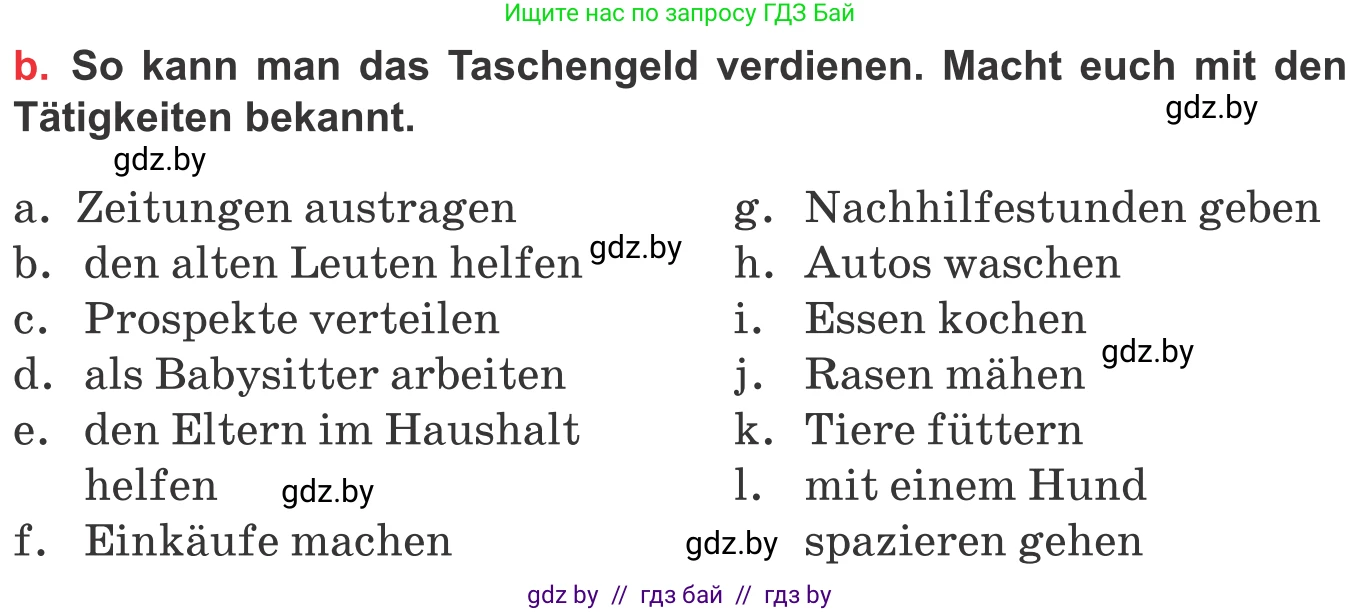 Немецкий язык (Deutsch), 8 класс Учебник (Schülerbuch), авторы: Будько Антонина Филипповна (Budjko Antonina), Урбанович Инна Ювинальевна (Urbanowitsch Ina), издательство Вышэйшая школа, Минск, 2018, страница 50, номер 1b, Условие