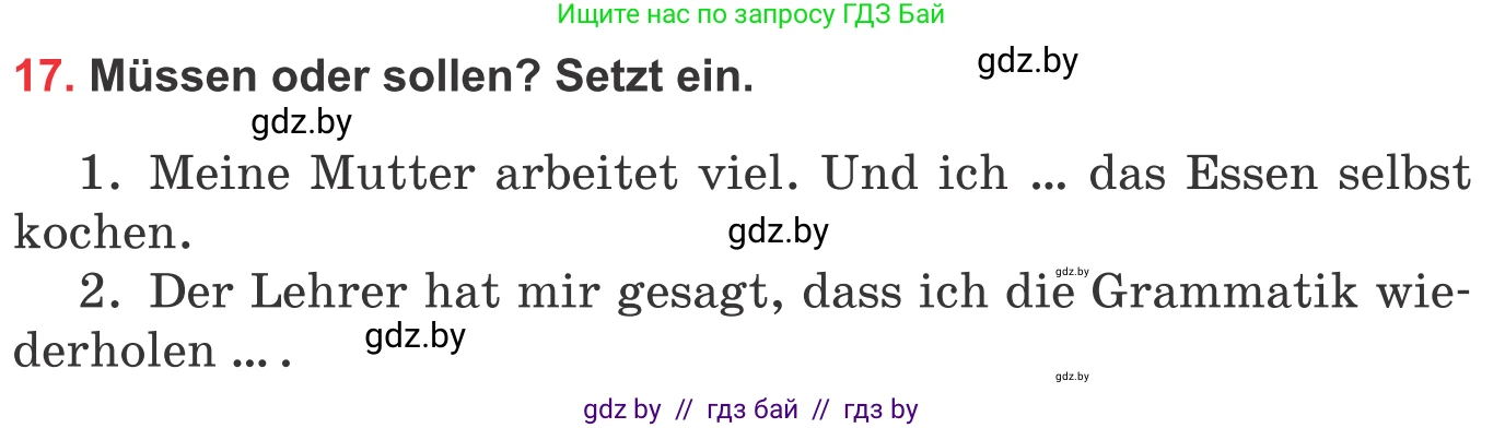 Немецкий язык (Deutsch), 8 класс Учебник (Schülerbuch), авторы: Будько Антонина Филипповна (Budjko Antonina), Урбанович Инна Ювинальевна (Urbanowitsch Ina), издательство Вышэйшая школа, Минск, 2018, страница 249, номер 17, Условие