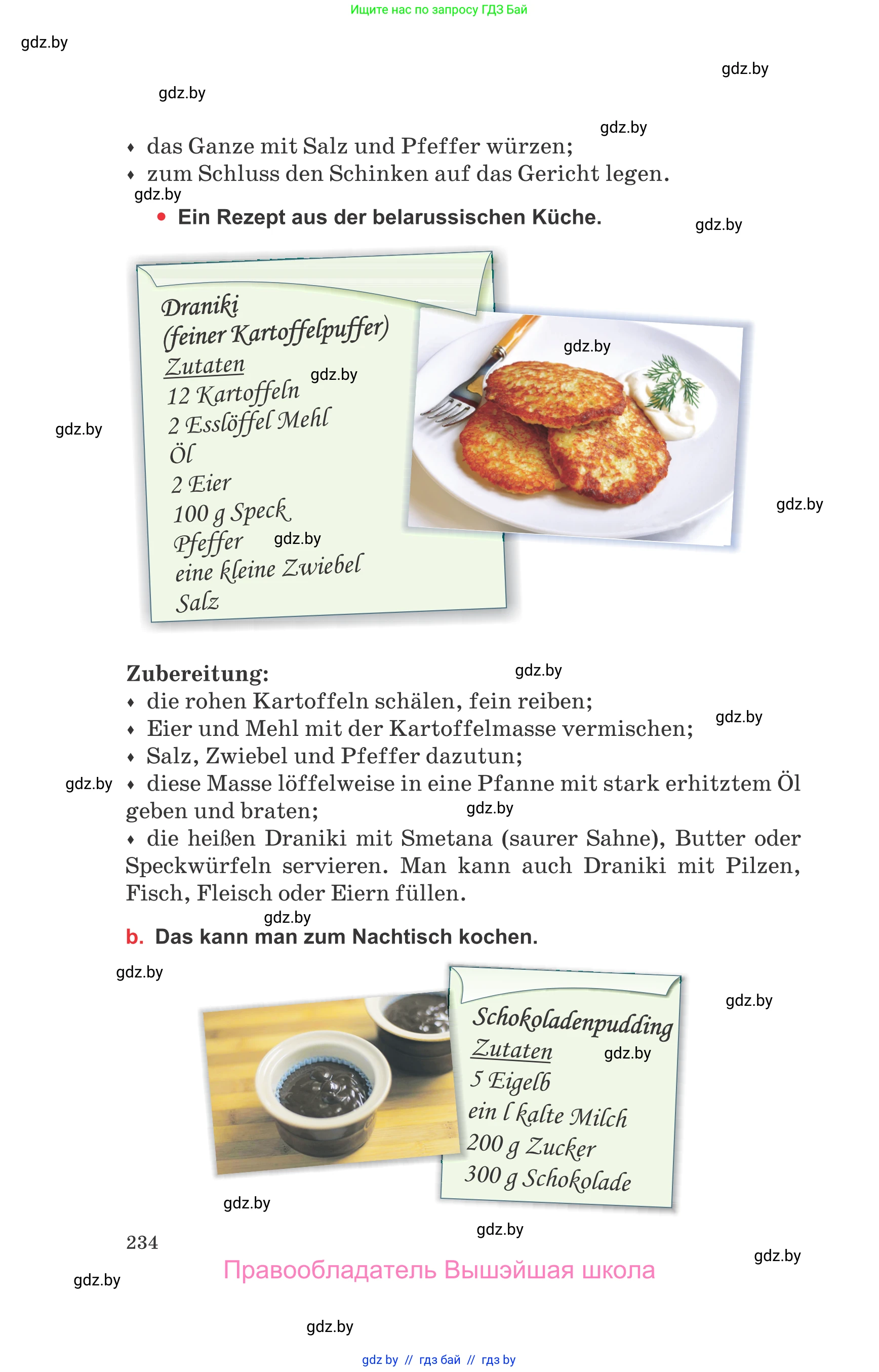 Немецкий язык (Deutsch), 8 класс Учебник (Schülerbuch), авторы: Будько Антонина Филипповна (Budjko Antonina), Урбанович Инна Ювинальевна (Urbanowitsch Ina), издательство Вышэйшая школа, Минск, 2018, страница 234