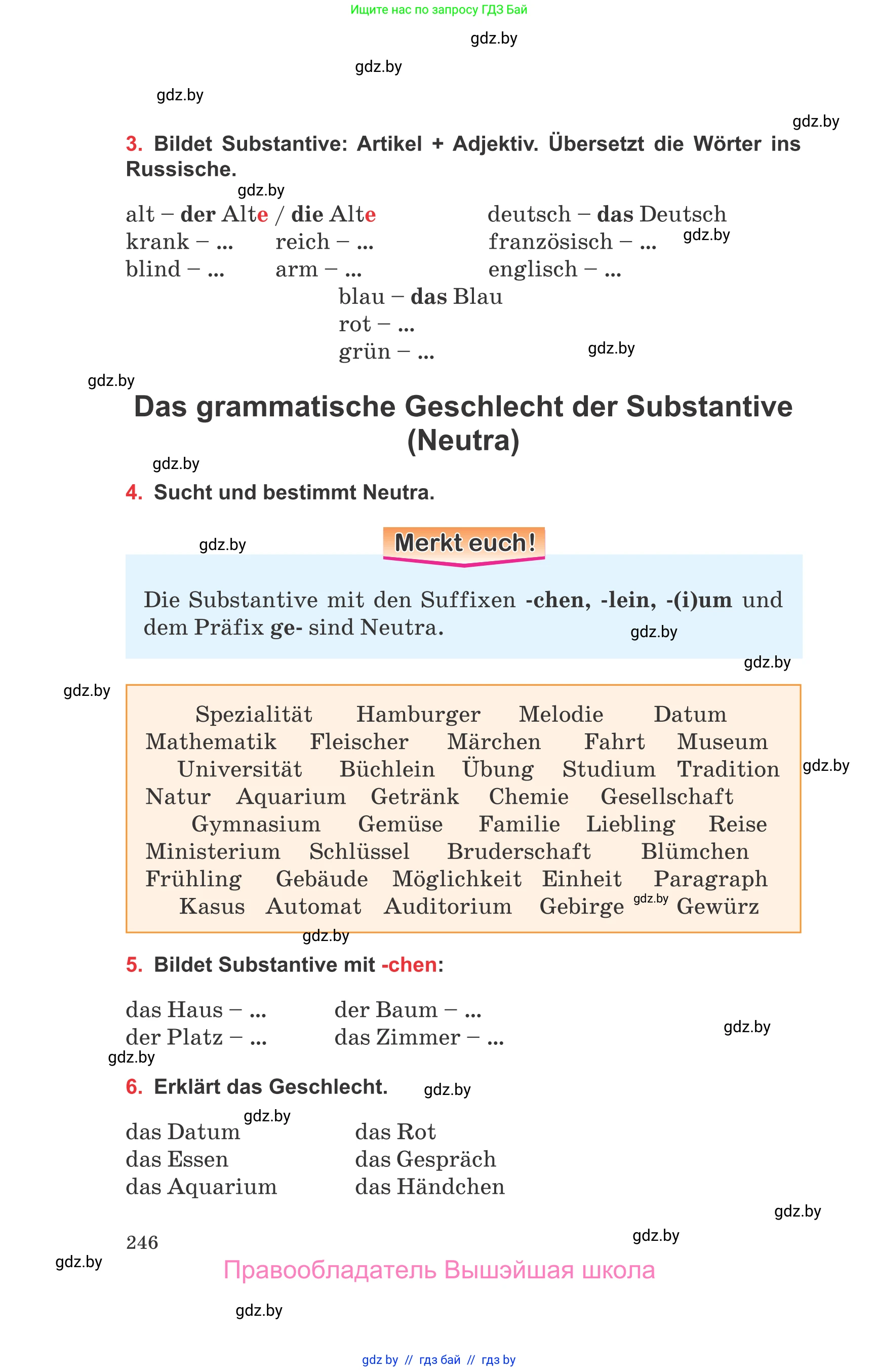 Немецкий язык (Deutsch), 8 класс Учебник (Schülerbuch), авторы: Будько Антонина Филипповна (Budjko Antonina), Урбанович Инна Ювинальевна (Urbanowitsch Ina), издательство Вышэйшая школа, Минск, 2018, страница 246