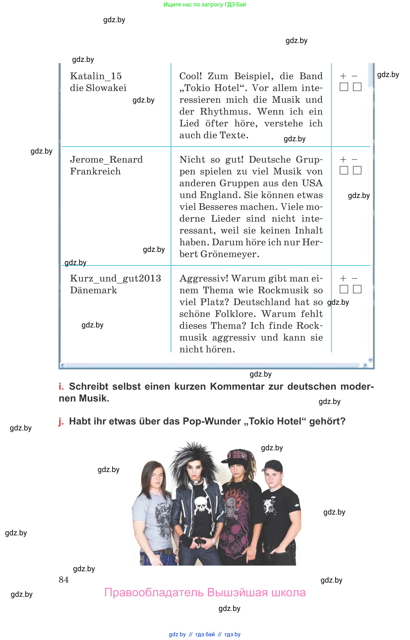 Немецкий язык (Deutsch), 8 класс Учебник (Schülerbuch), авторы: Будько Антонина Филипповна (Budjko Antonina), Урбанович Инна Ювинальевна (Urbanowitsch Ina), издательство Вышэйшая школа, Минск, 2018, страница 84