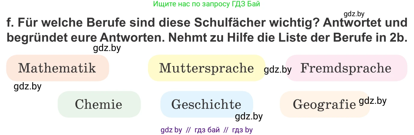 Немецкий язык (Deutsch), 9 класс Учебник (Schülerbuch), авторы: Будько Антонина Филипповна (Budjko Antonina), Урбанович Инна Ювинальевна (Urbanowitsch Ina), издательство Вышэйшая школа, Минск, 2018, серого цвета, страница 31, номер 3f, Условие