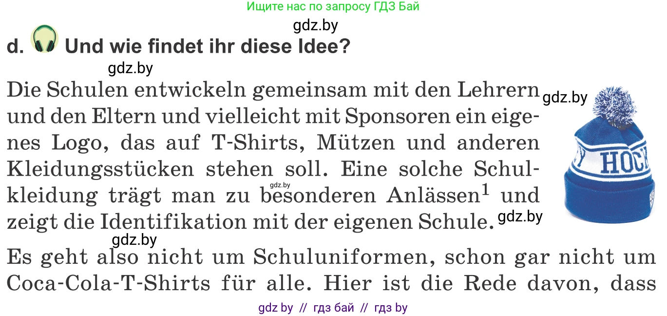 Немецкий язык (Deutsch), 9 класс Учебник (Schülerbuch), авторы: Будько Антонина Филипповна (Budjko Antonina), Урбанович Инна Ювинальевна (Urbanowitsch Ina), издательство Вышэйшая школа, Минск, 2018, серого цвета, страница 152, номер 2d, Условие
