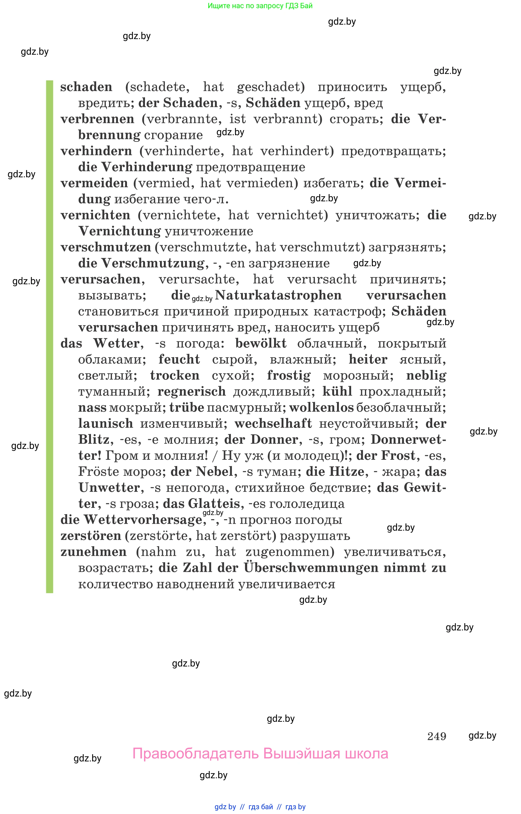 Немецкий язык (Deutsch), 9 класс Учебник (Schülerbuch), авторы: Будько Антонина Филипповна (Budjko Antonina), Урбанович Инна Ювинальевна (Urbanowitsch Ina), издательство Вышэйшая школа, Минск, 2018, серого цвета, страница 249