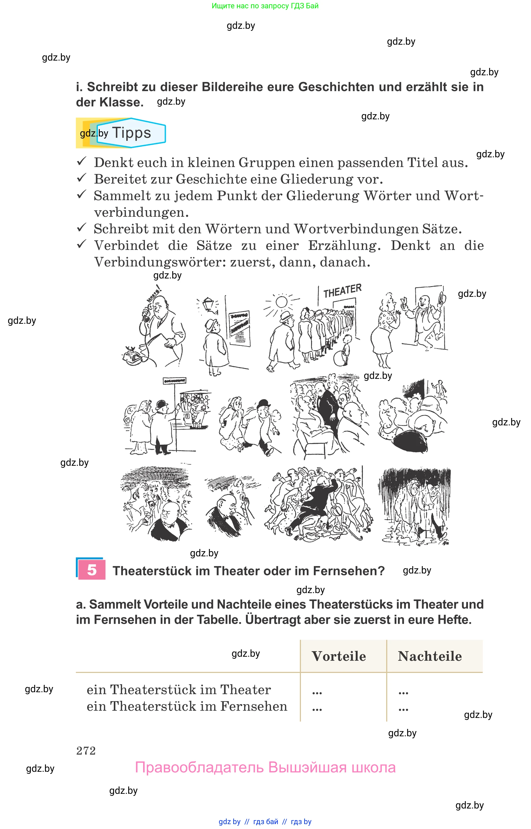 Немецкий язык (Deutsch), 9 класс Учебник (Schülerbuch), авторы: Будько Антонина Филипповна (Budjko Antonina), Урбанович Инна Ювинальевна (Urbanowitsch Ina), издательство Вышэйшая школа, Минск, 2018, серого цвета, страница 272