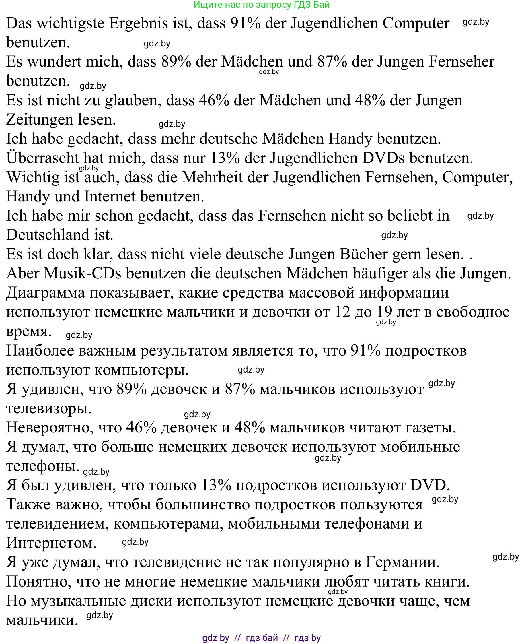 Немецкий язык (Deutsch), 9 класс Учебник (Schülerbuch), авторы: Будько Антонина Филипповна (Budjko Antonina), Урбанович Инна Ювинальевна (Urbanowitsch Ina), издательство Вышэйшая школа, Минск, 2018, серого цвета, страница 174, номер 3d, Решение (продолжение 2)
