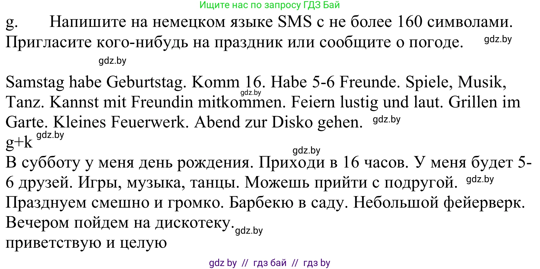 Немецкий язык (Deutsch), 9 класс Учебник (Schülerbuch), авторы: Будько Антонина Филипповна (Budjko Antonina), Урбанович Инна Ювинальевна (Urbanowitsch Ina), издательство Вышэйшая школа, Минск, 2018, серого цвета, страница 206, номер 2g, Решение