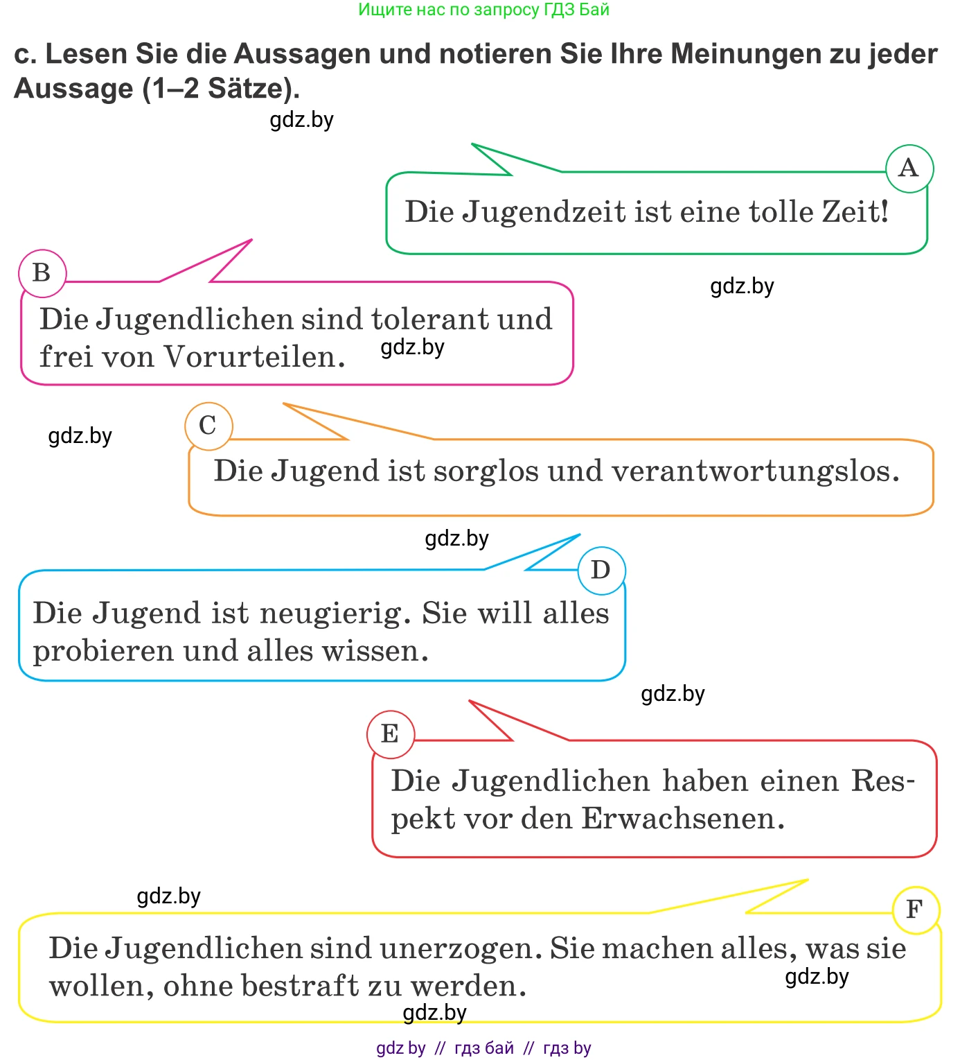 Немецкий язык (Deutsch), 10 класс Учебник (Schülerbuch), авторы: Будько Антонина Филипповна (Budjko Antonina), Урбанович Инна Ювинальевна (Urbanowitsch Ina), издательство Вышэйшая школа, Минск, 2018, оранжевого цвета, страница 189, номер 5c, Условие