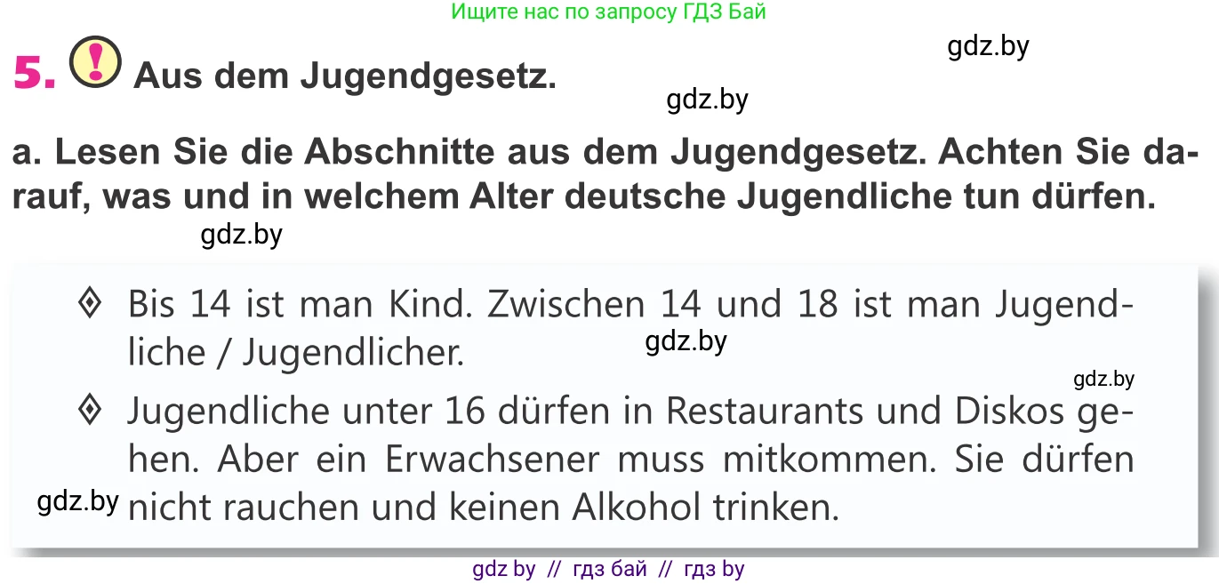 Немецкий язык (Deutsch), 10 класс Учебник (Schülerbuch), авторы: Будько Антонина Филипповна (Budjko Antonina), Урбанович Инна Ювинальевна (Urbanowitsch Ina), издательство Вышэйшая школа, Минск, 2018, оранжевого цвета, страница 204, номер 5a, Условие