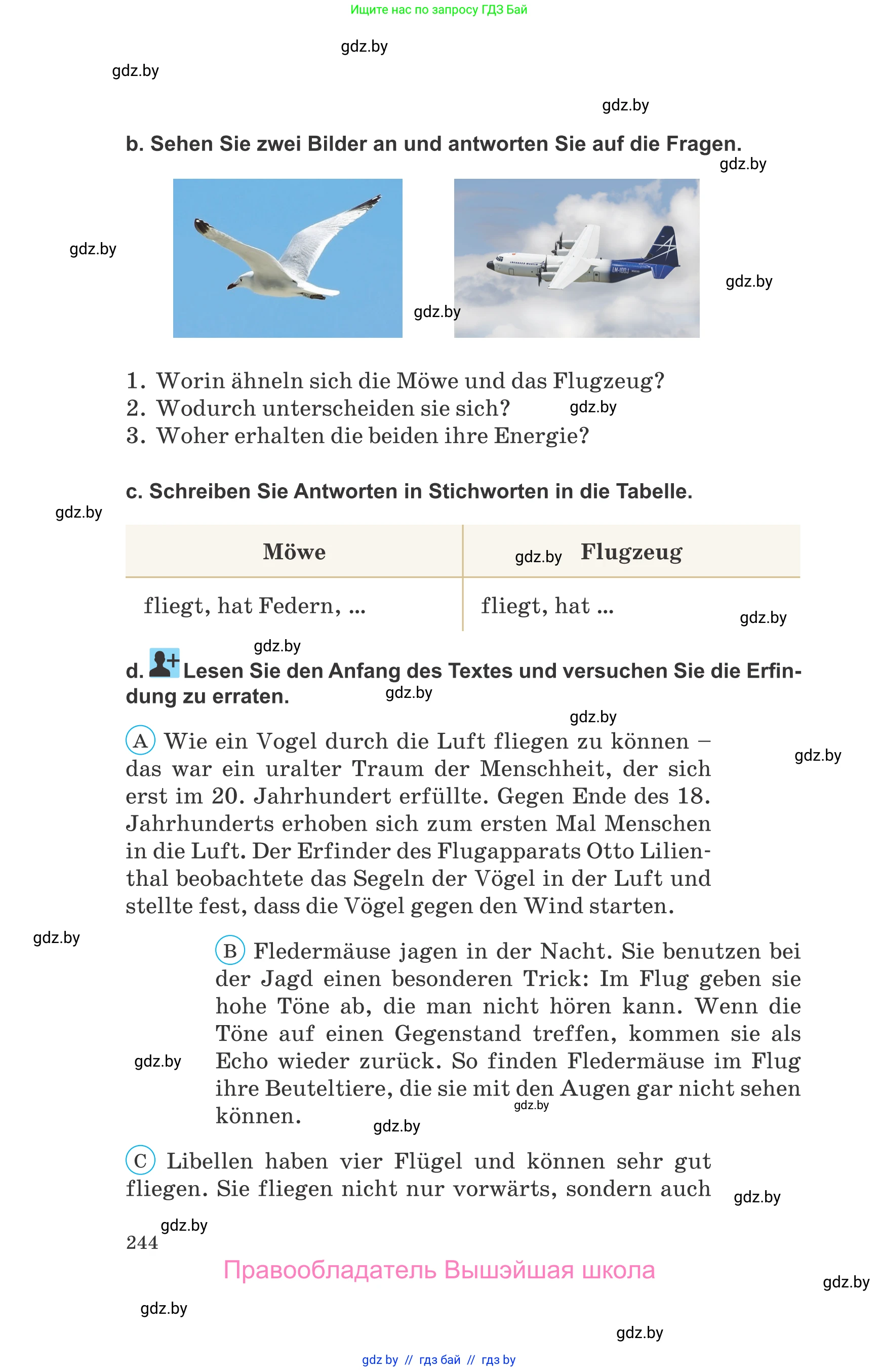 Немецкий язык (Deutsch), 10 класс Учебник (Schülerbuch), авторы: Будько Антонина Филипповна (Budjko Antonina), Урбанович Инна Ювинальевна (Urbanowitsch Ina), издательство Вышэйшая школа, Минск, 2018, оранжевого цвета, страница 244