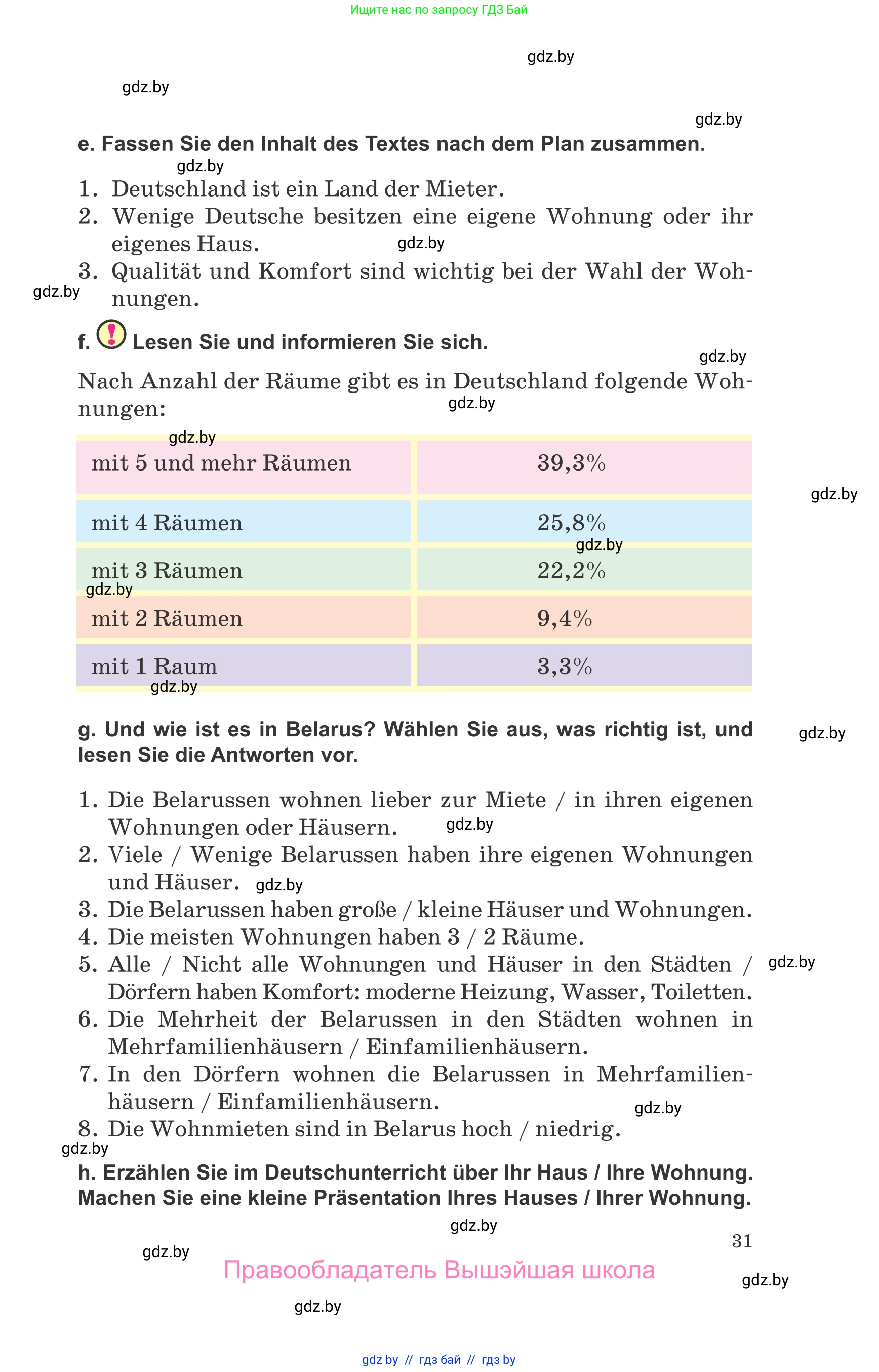 Немецкий язык (Deutsch), 10 класс Учебник (Schülerbuch), авторы: Будько Антонина Филипповна (Budjko Antonina), Урбанович Инна Ювинальевна (Urbanowitsch Ina), издательство Вышэйшая школа, Минск, 2018, оранжевого цвета, страница 31