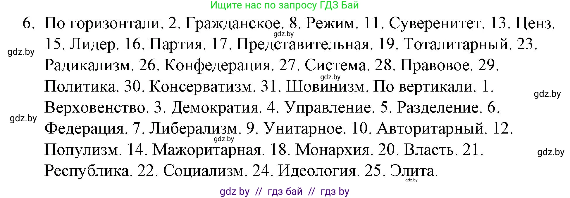 Обществоведение, 10 класс Практикум, авторы: Кушнер Надежда Васильевна, Полейко Елена Александровна, Бернат Ирина Петровна, Гламбоцкий Пётр Михайлович, издательство Аверсэв, Минск, 2022, страница 58, номер 6, Решение