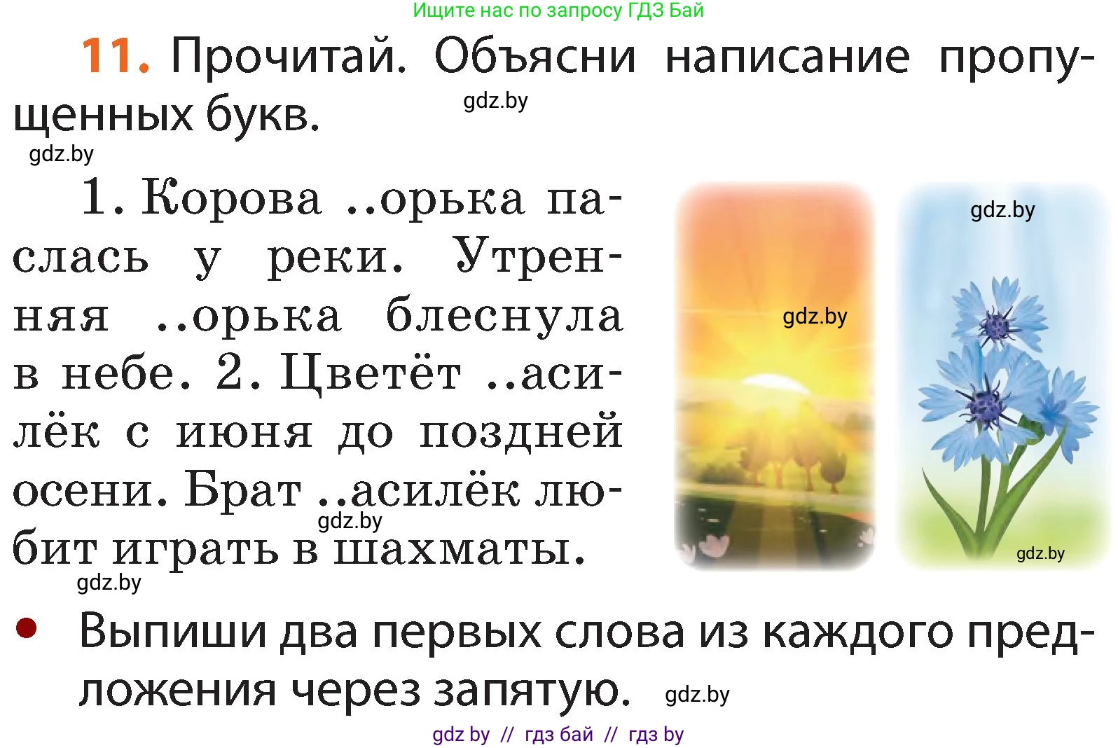 Русский язык, 2 класс Учебник, авторы: Гулецкая Елена Алексеевна, Федорович Галина Михайловна, издательство Национальный институт образования, Минск, 2022, коричневого цвета, Часть 2, страница 11, номер 11, Условие