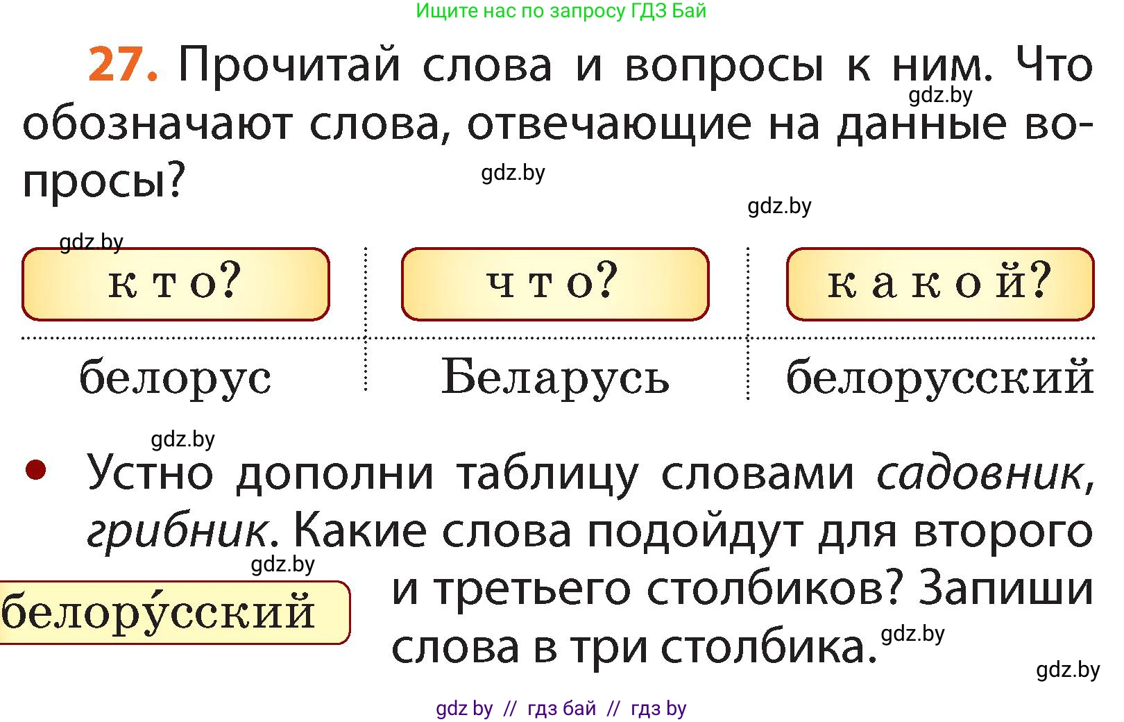 Русский язык, 2 класс Учебник, авторы: Гулецкая Елена Алексеевна, Федорович Галина Михайловна, издательство Национальный институт образования, Минск, 2022, коричневого цвета, Часть 2, страница 24, номер 27, Условие