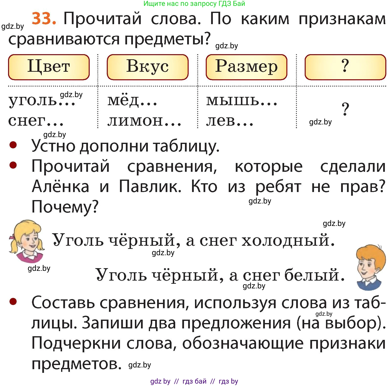 Русский язык, 2 класс Учебник, авторы: Гулецкая Елена Алексеевна, Федорович Галина Михайловна, издательство Национальный институт образования, Минск, 2022, коричневого цвета, Часть 2, страница 27, номер 33, Условие