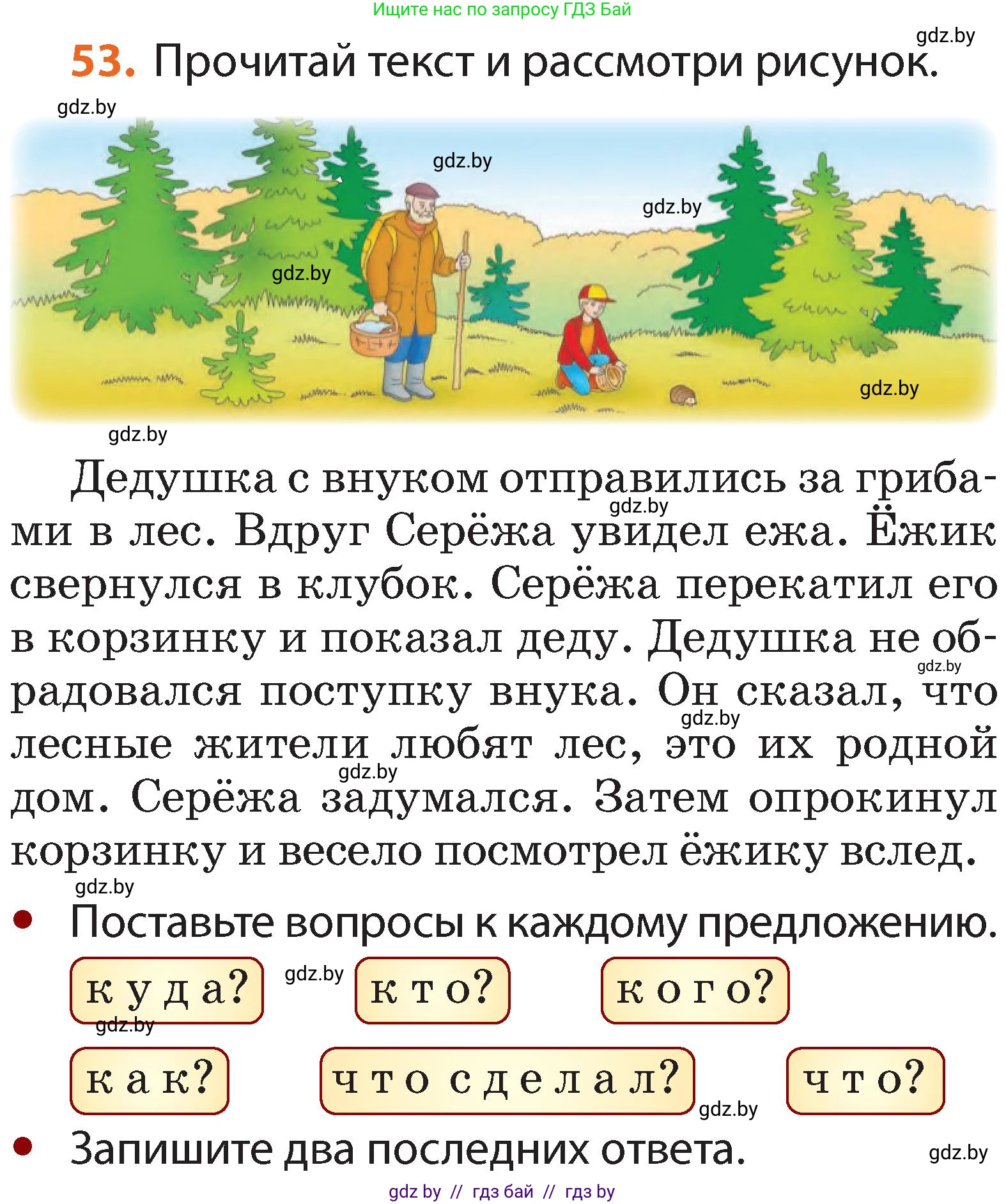 Русский язык, 2 класс Учебник, авторы: Гулецкая Елена Алексеевна, Федорович Галина Михайловна, издательство Национальный институт образования, Минск, 2022, коричневого цвета, Часть 2, страница 42, номер 53, Условие