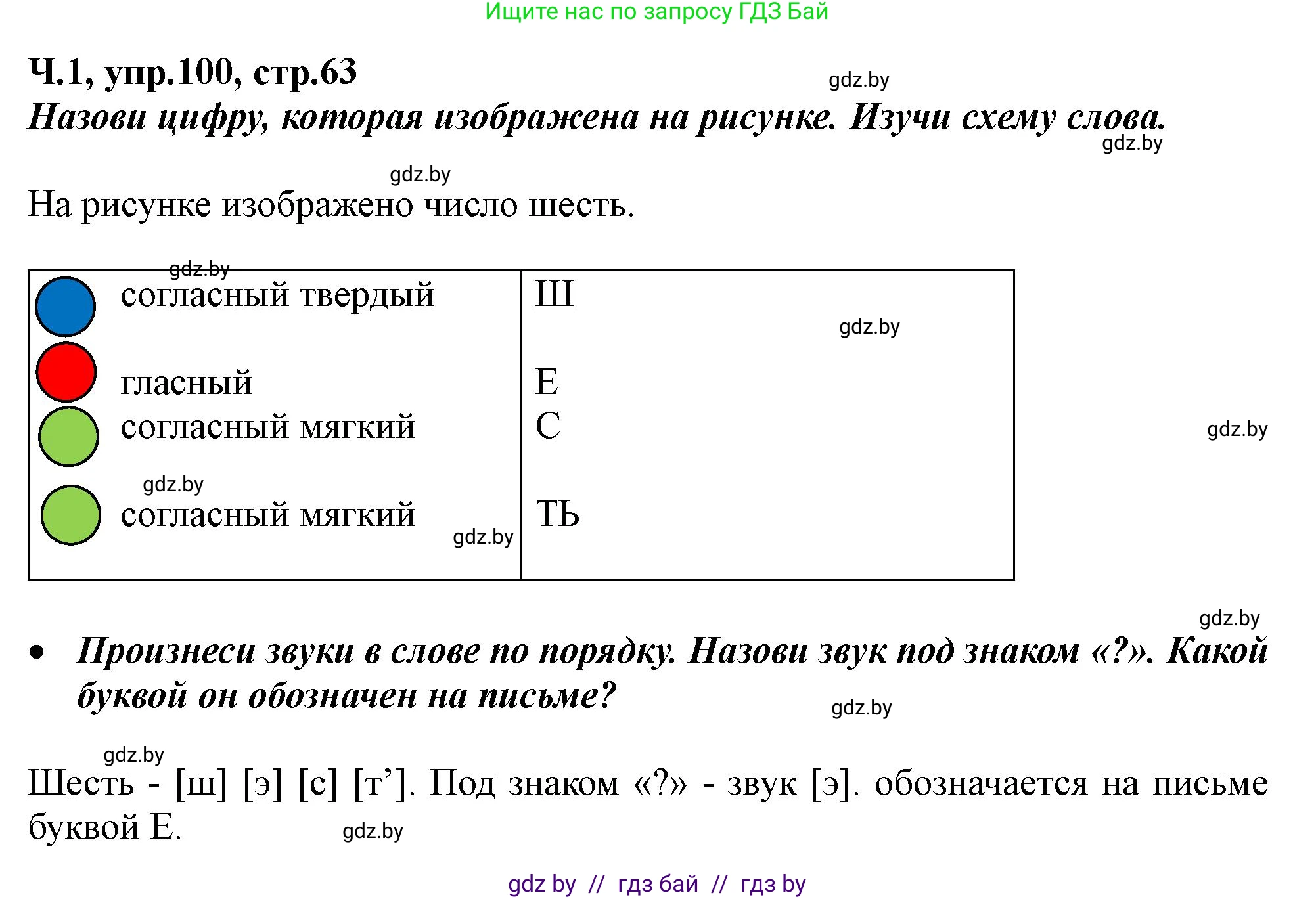 Русский язык, 2 класс Учебник, авторы: Гулецкая Елена Алексеевна, Федорович Галина Михайловна, издательство Национальный институт образования, Минск, 2022, коричневого цвета, Часть 1, страница 63, номер 100, Решение