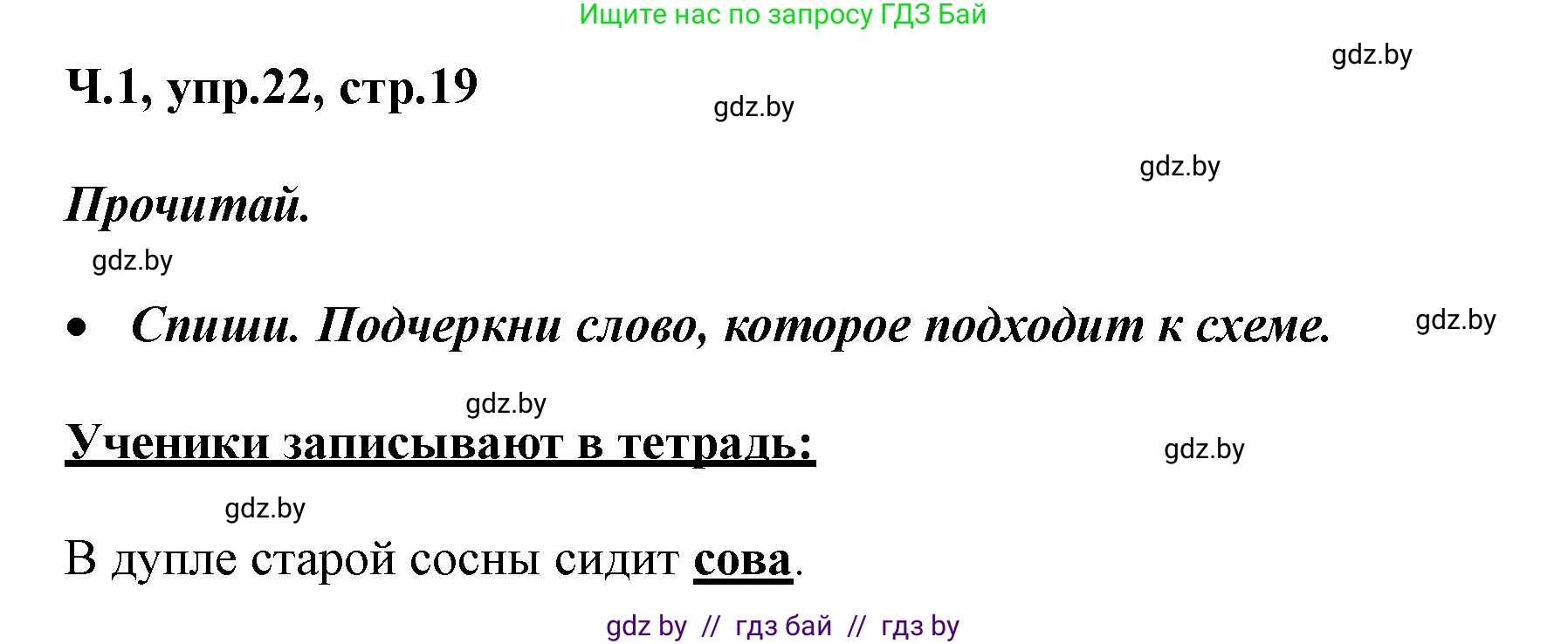 Русский язык, 2 класс Учебник, авторы: Гулецкая Елена Алексеевна, Федорович Галина Михайловна, издательство Национальный институт образования, Минск, 2022, коричневого цвета, Часть 1, страница 19, номер 22, Решение