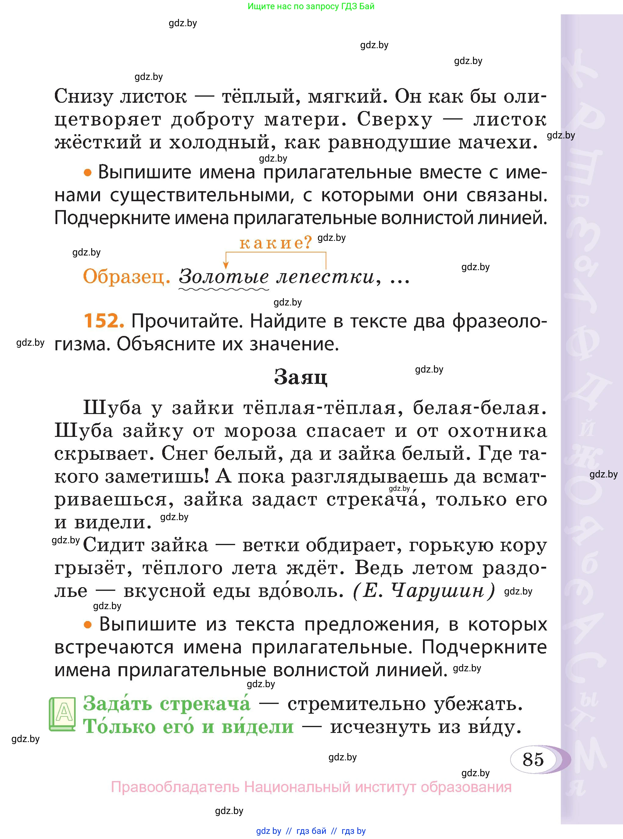 Русский язык, 3 класс Учебник, авторы: Антипова Маргарита Борисовна, Верниковская Алла Викторовна, Грабчикова Елена Самарьевна, издательство Национальный институт образования, Минск, 2023, Часть 2, страница 49, номер 85, Условие