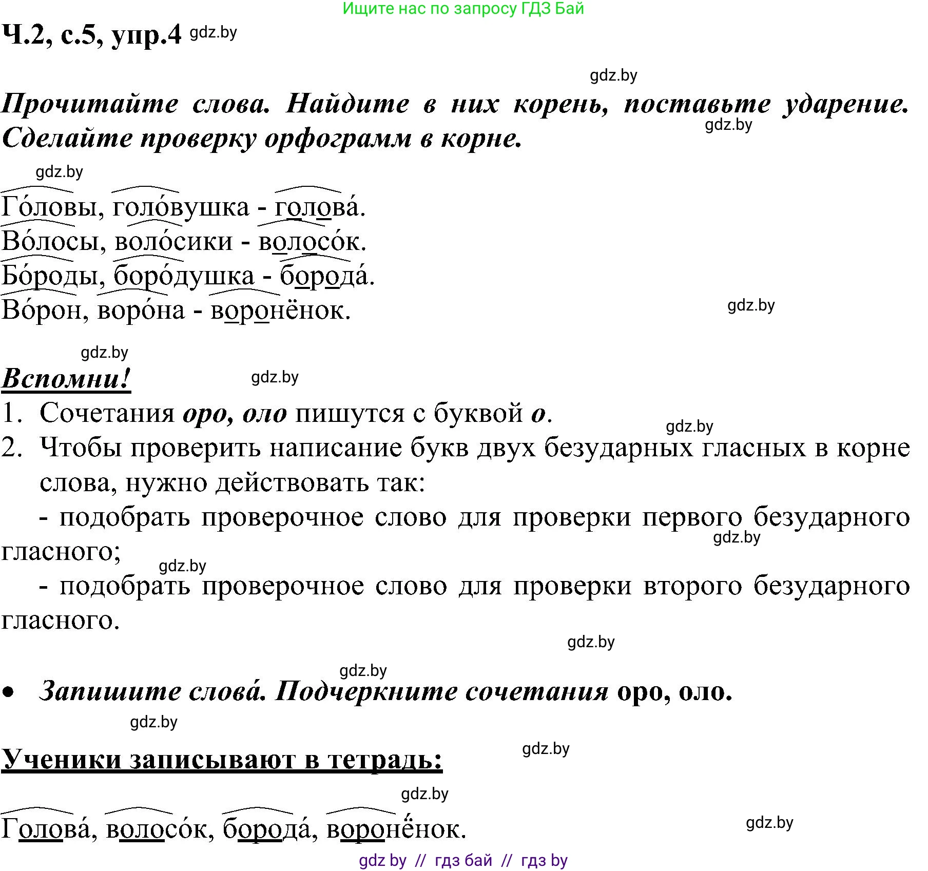 Русский язык, 3 класс Учебник, авторы: Антипова Маргарита Борисовна, Верниковская Алла Викторовна, Грабчикова Елена Самарьевна, издательство Национальный институт образования, Минск, 2023, Часть 2, страница 5, номер 4, Решение