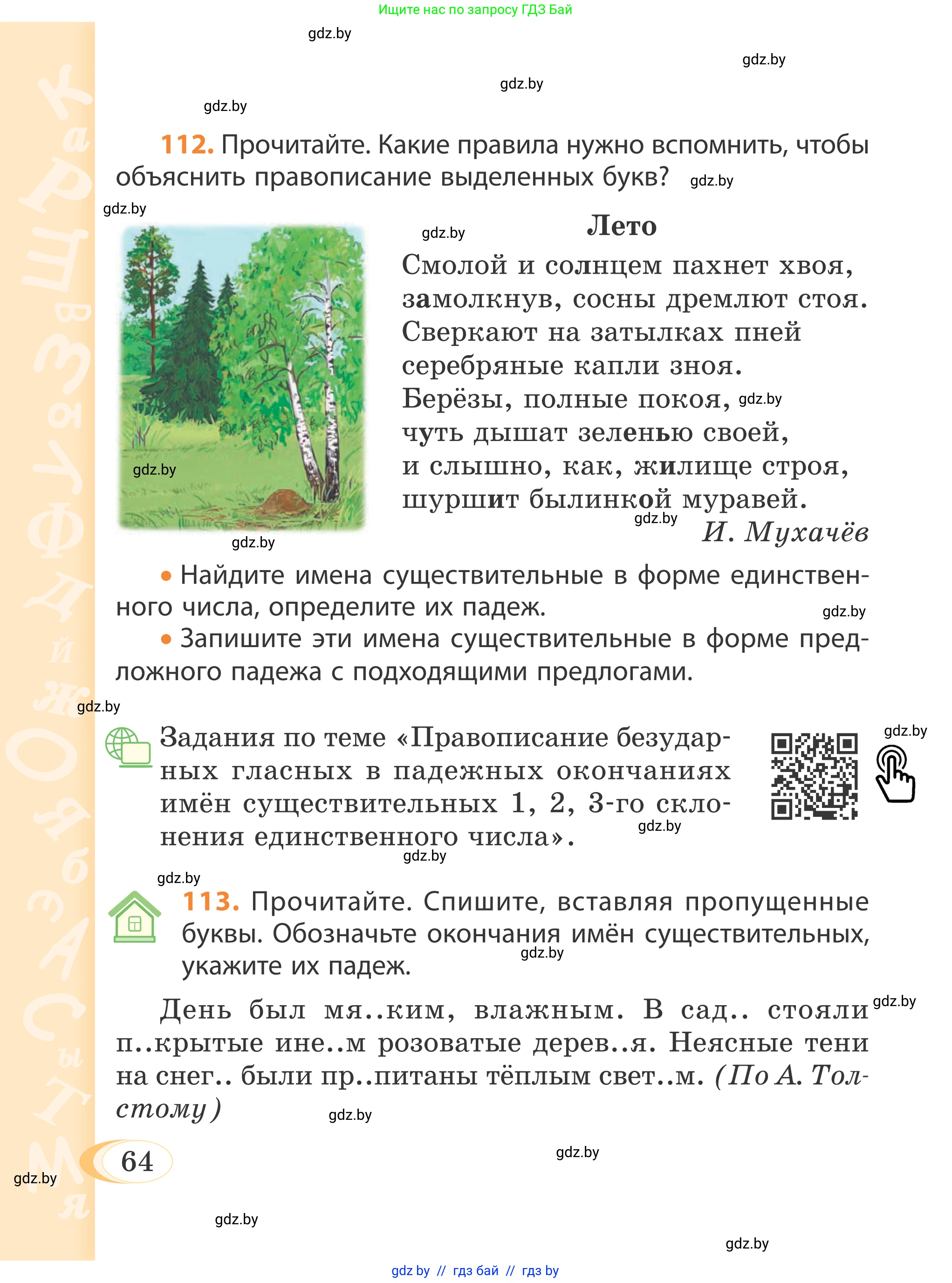 Русский язык, 4 класс Учебник, авторы: Антипова Маргарита Борисовна, Верниковская Алла Викторовна, Грабчикова Елена Самарьевна, издательство Академия образования, Минск, 2024, оранжевого цвета, Часть 1, страница 38, номер 64, Условие