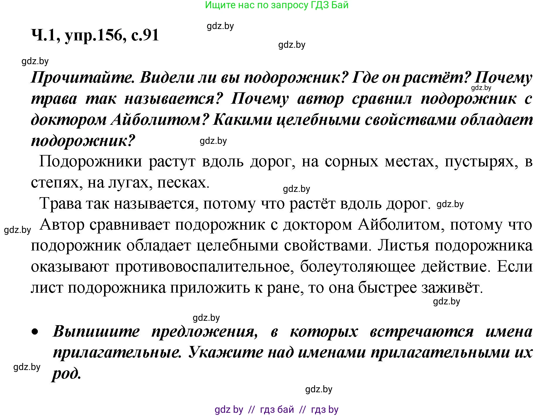Русский язык, 4 класс Учебник, авторы: Антипова Маргарита Борисовна, Верниковская Алла Викторовна, Грабчикова Елена Самарьевна, издательство Академия образования, Минск, 2024, оранжевого цвета, Часть 1, страница 91, номер 156, Решение