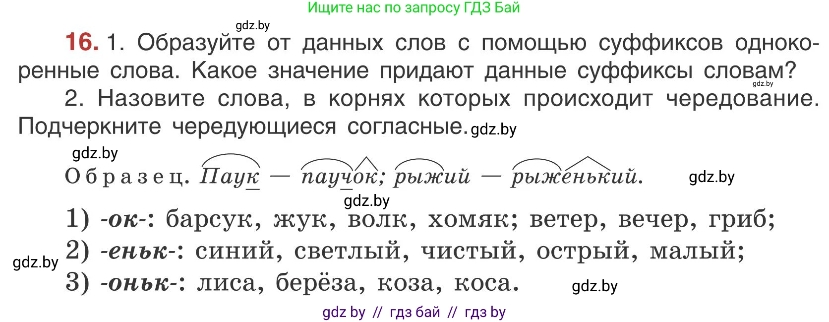 Русский язык, 5 класс Учебник, авторы: Мурина Лариса Александровна, Игнатович Татьяна Владимировна, Жадейко Жанна Фёдоровна, издательство Академия образования, Минск, 2025, голубого цвета, Часть 1, страница 16, номер 16, Условие