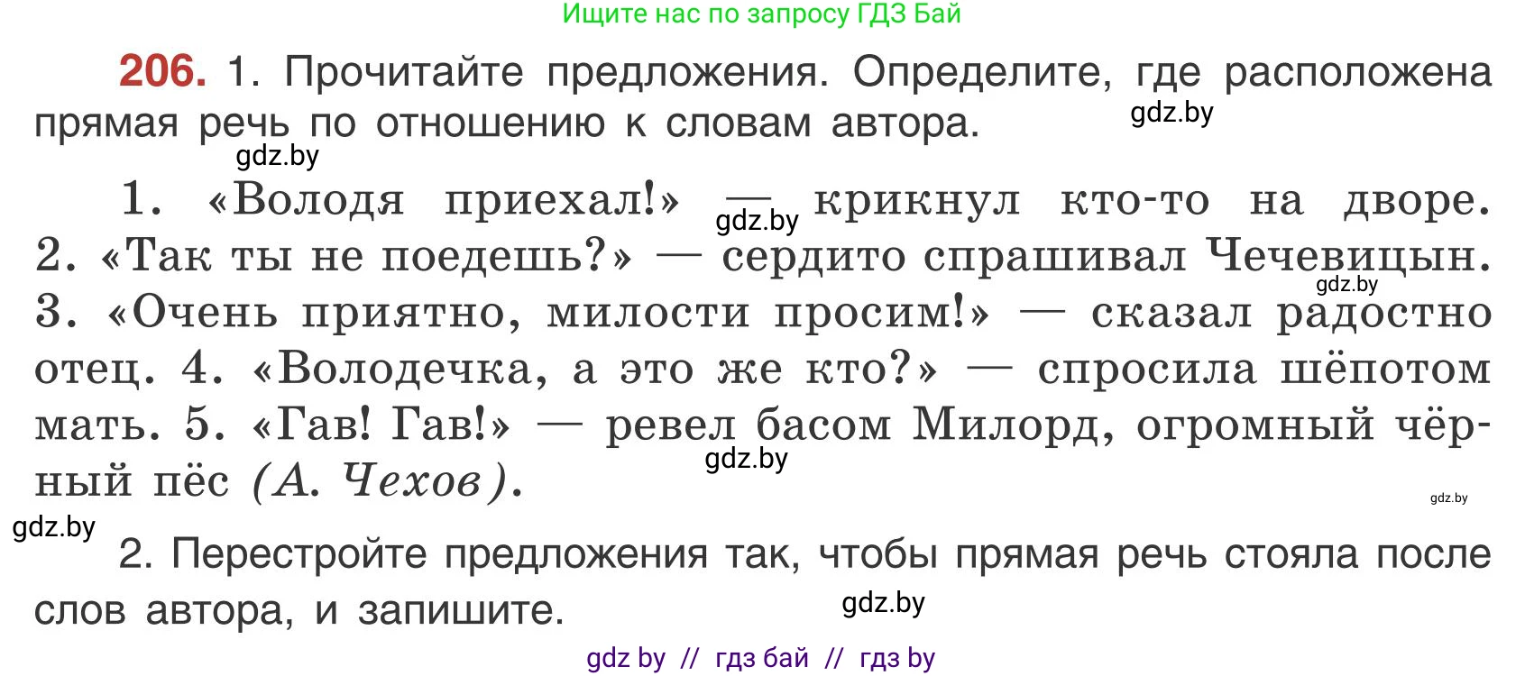 Русский язык, 5 класс Учебник, авторы: Мурина Лариса Александровна, Игнатович Татьяна Владимировна, Жадейко Жанна Фёдоровна, издательство Академия образования, Минск, 2025, голубого цвета, Часть 1, страница 117, номер 206, Условие