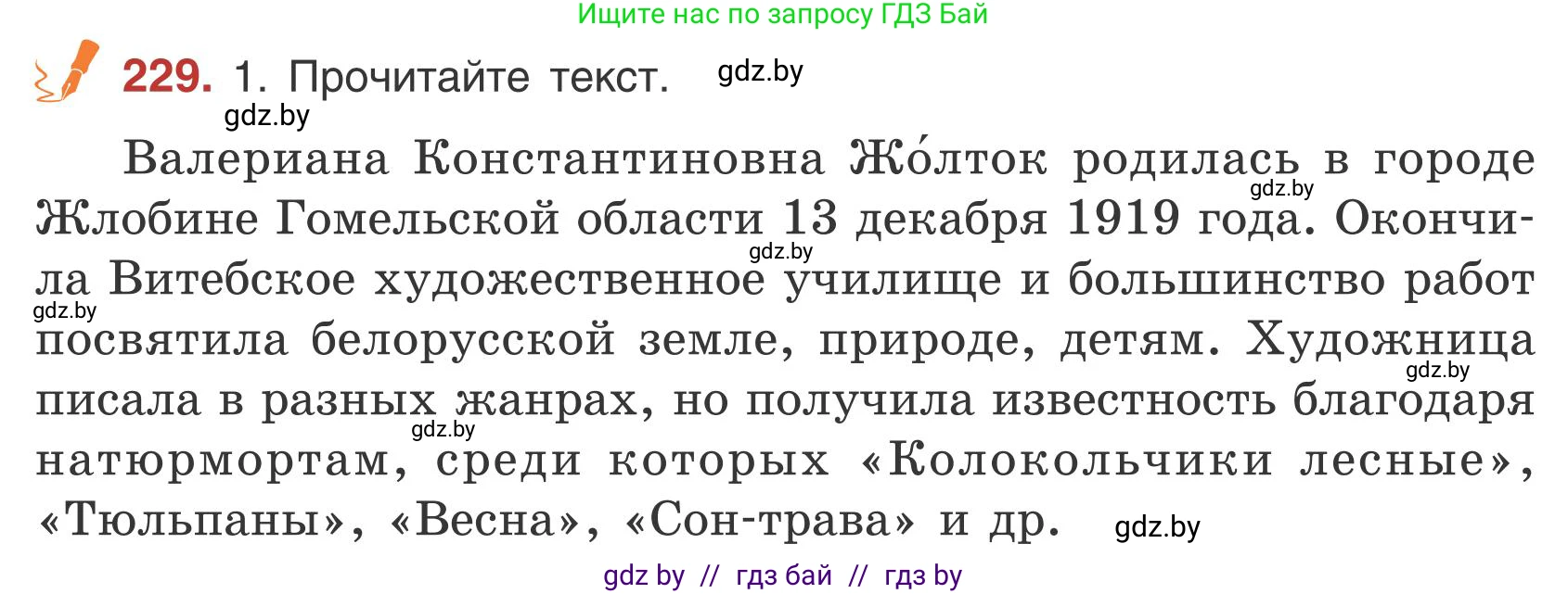 Русский язык, 5 класс Учебник, авторы: Мурина Лариса Александровна, Игнатович Татьяна Владимировна, Жадейко Жанна Фёдоровна, издательство Академия образования, Минск, 2025, голубого цвета, Часть 1, страница 133, номер 229, Условие