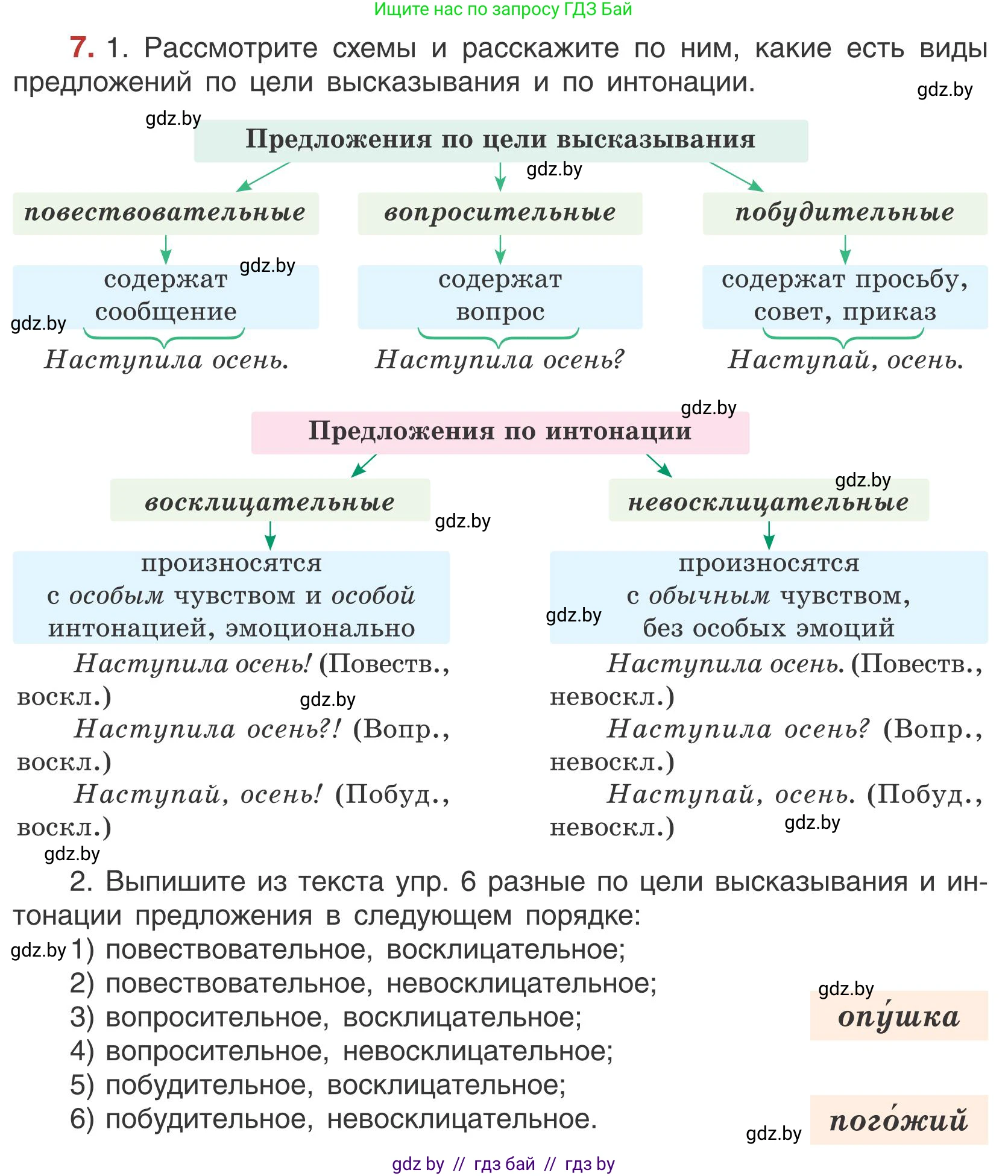 Русский язык, 5 класс Учебник, авторы: Мурина Лариса Александровна, Игнатович Татьяна Владимировна, Жадейко Жанна Фёдоровна, издательство Академия образования, Минск, 2025, голубого цвета, Часть 1, страница 11, номер 7, Условие