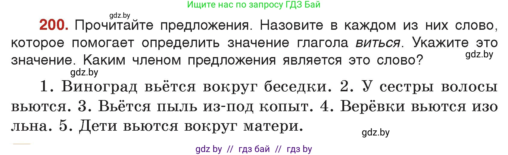Русский язык, 5 класс Учебник, авторы: Мурина Лариса Александровна, Игнатович Татьяна Владимировна, Жадейко Жанна Фёдоровна, издательство Академия образования, Минск, 2025, голубого цвета, Часть 2, страница 100, номер 200, Условие