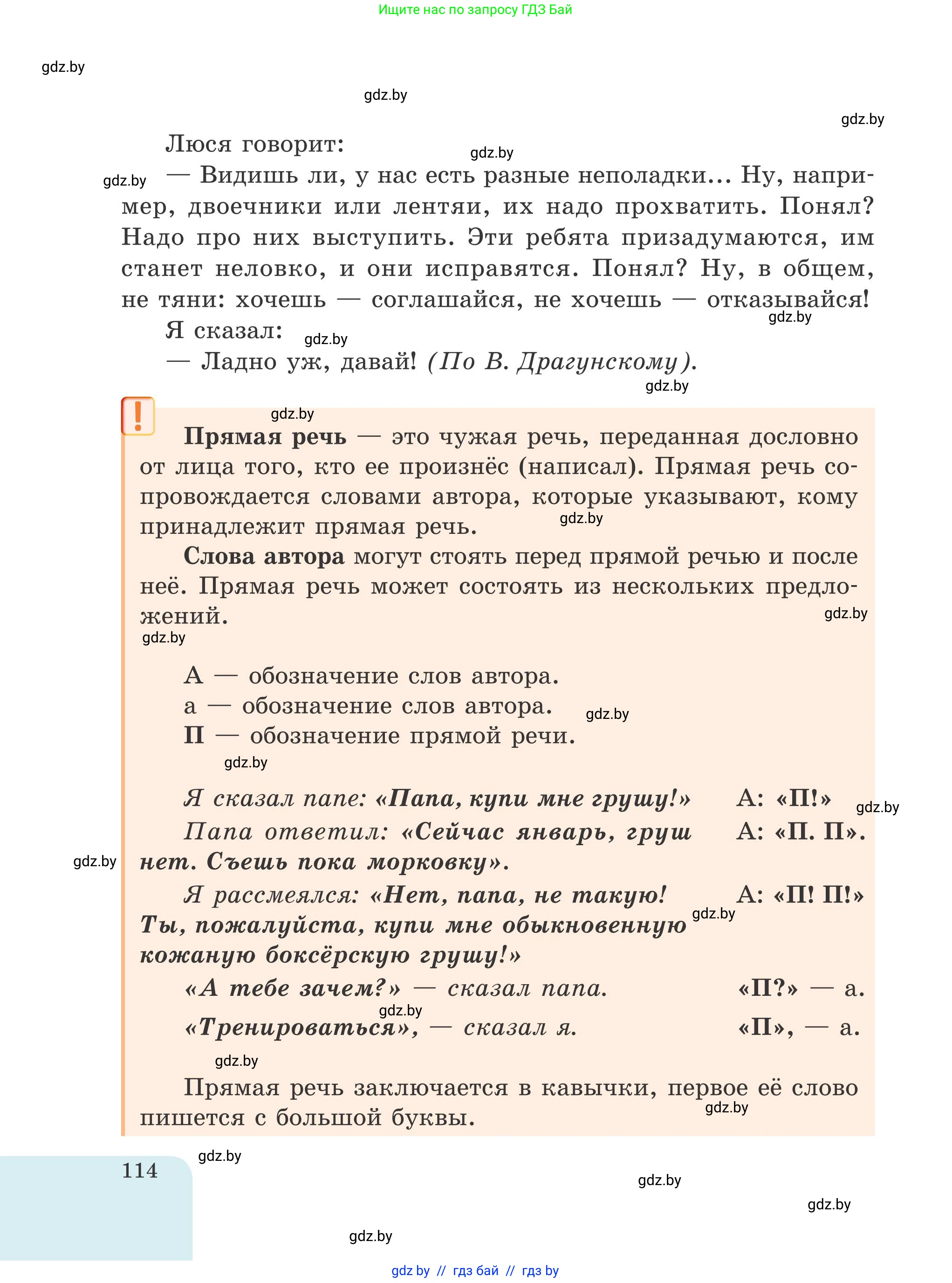 Русский язык, 5 класс Учебник, авторы: Мурина Лариса Александровна, Игнатович Татьяна Владимировна, Жадейко Жанна Фёдоровна, издательство Академия образования, Минск, 2025, голубого цвета, Часть 1, страница 114