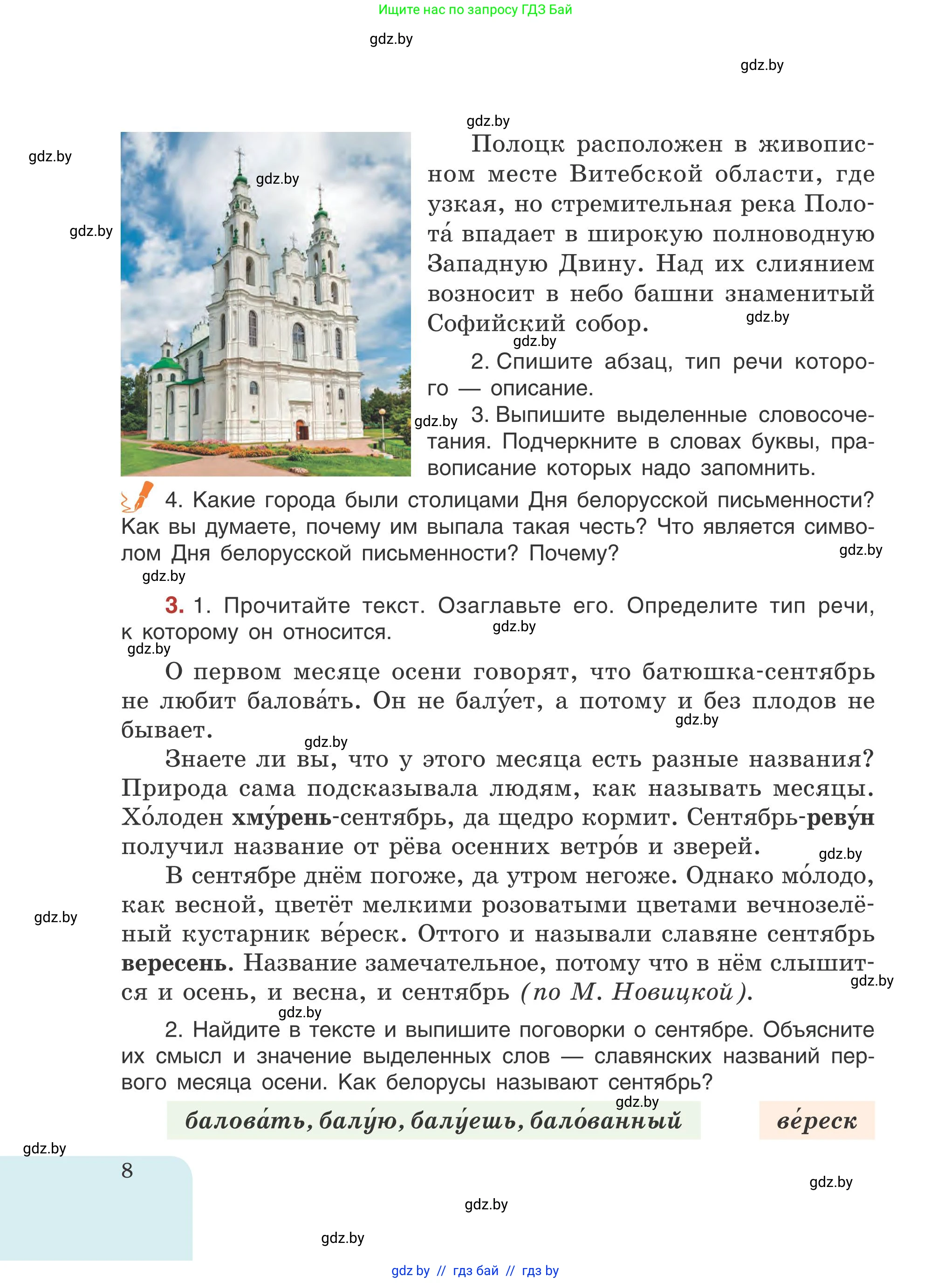 Русский язык, 5 класс Учебник, авторы: Мурина Лариса Александровна, Игнатович Татьяна Владимировна, Жадейко Жанна Фёдоровна, издательство Академия образования, Минск, 2025, голубого цвета, Часть 1, страница 8