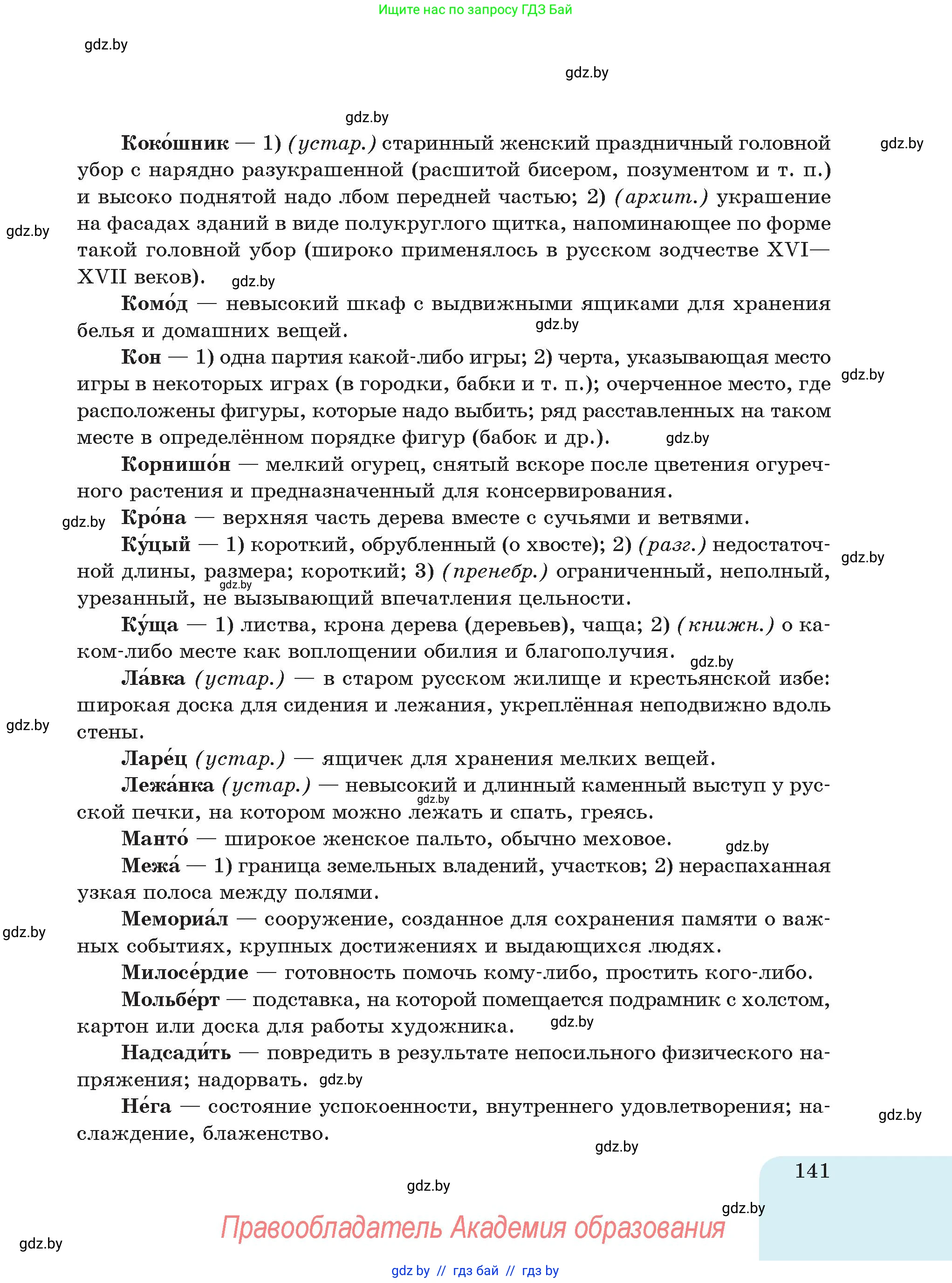 Русский язык, 5 класс Учебник, авторы: Мурина Лариса Александровна, Игнатович Татьяна Владимировна, Жадейко Жанна Фёдоровна, издательство Академия образования, Минск, 2025, голубого цвета, страница 141