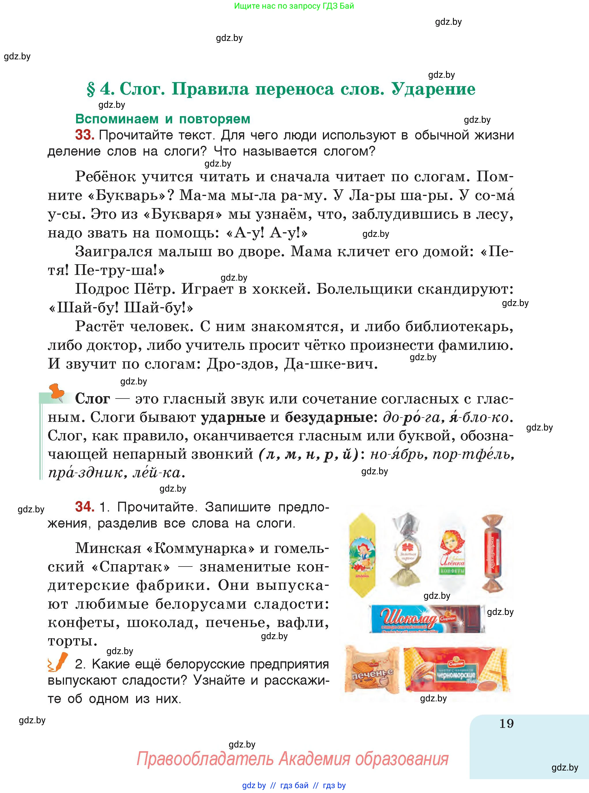 Русский язык, 5 класс Учебник, авторы: Мурина Лариса Александровна, Игнатович Татьяна Владимировна, Жадейко Жанна Фёдоровна, издательство Академия образования, Минск, 2025, голубого цвета, страница 19