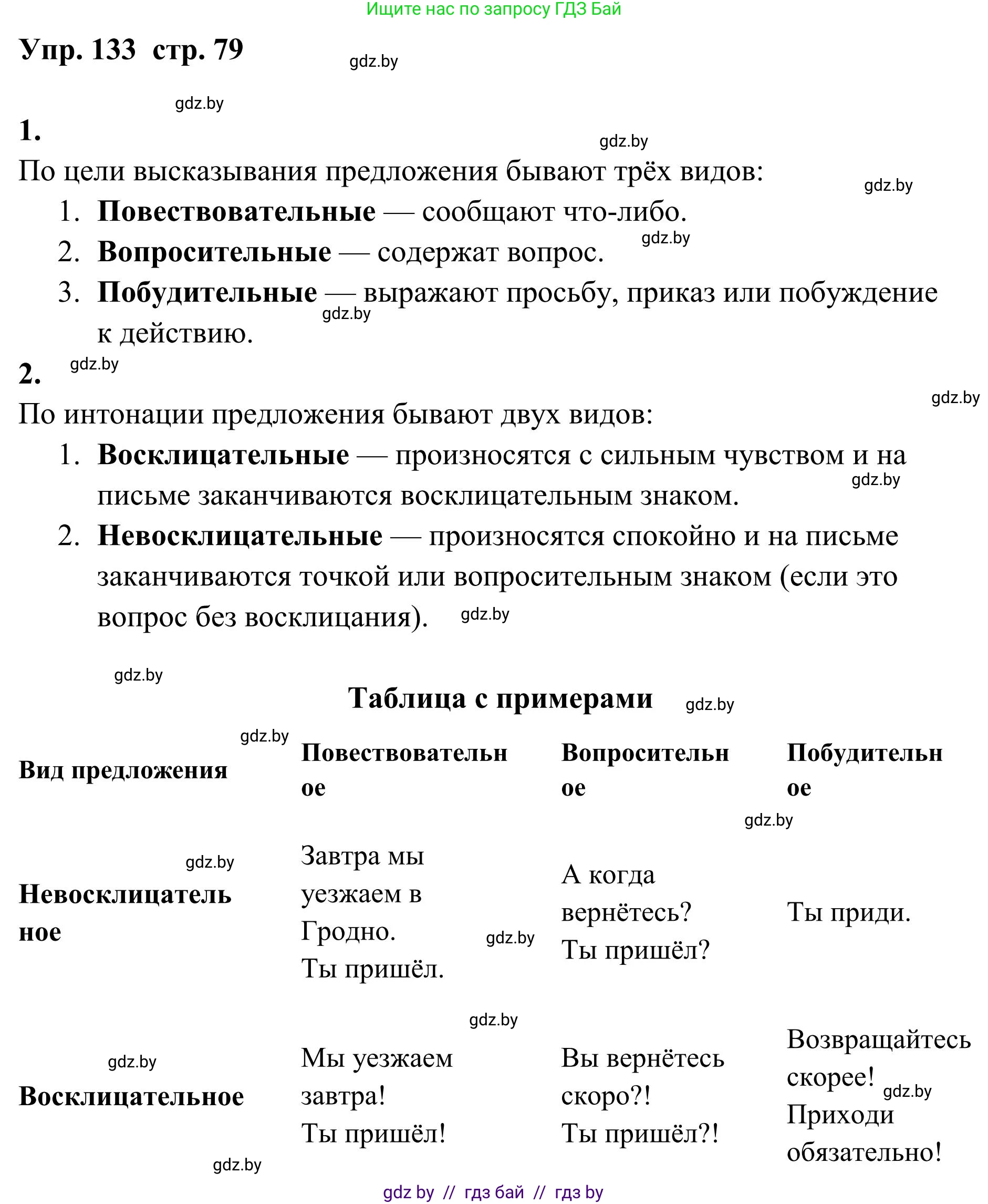 Русский язык, 5 класс Учебник, авторы: Мурина Лариса Александровна, Игнатович Татьяна Владимировна, Жадейко Жанна Фёдоровна, издательство Академия образования, Минск, 2025, голубого цвета, Часть 1, страница 79, номер 133, Решение